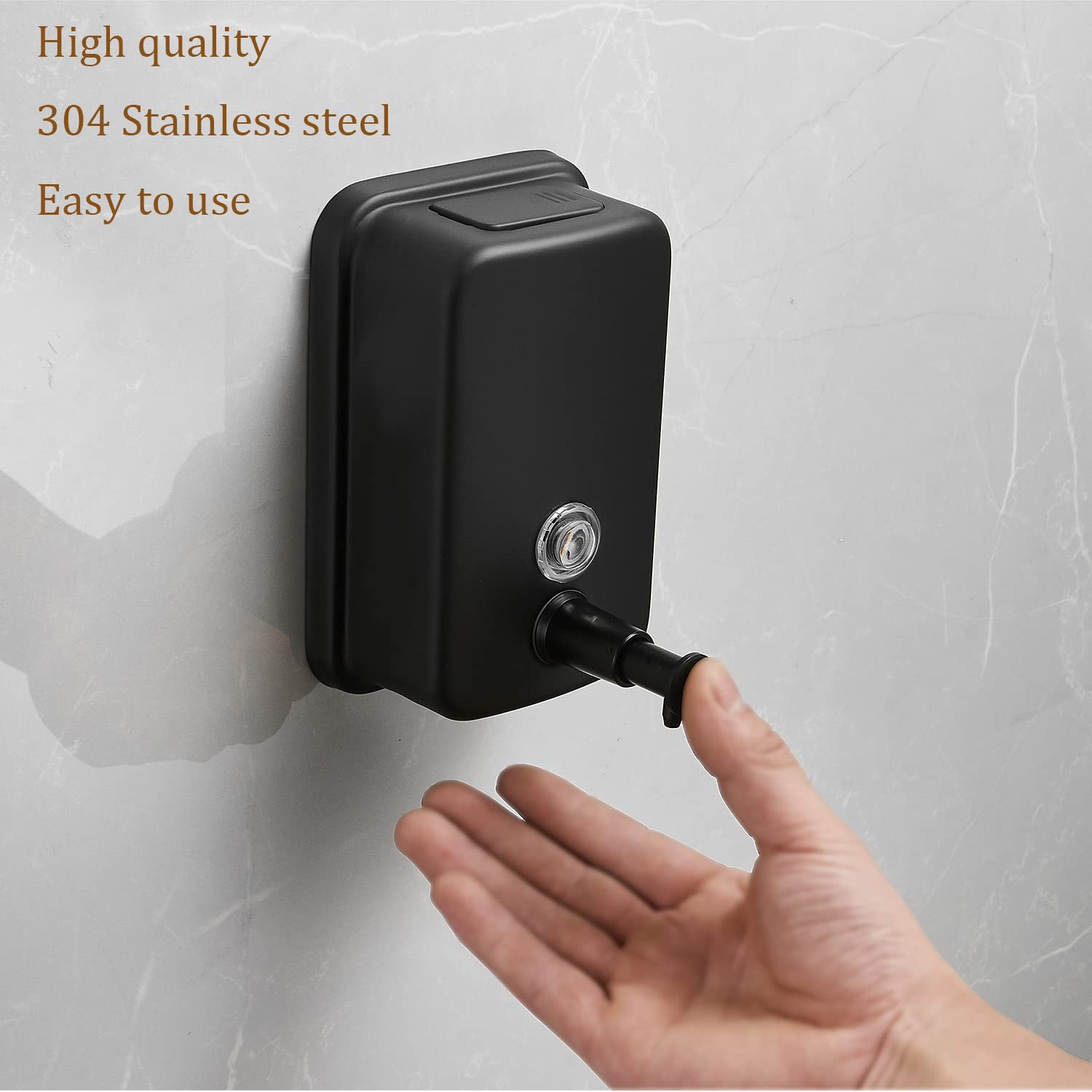 Matte 304 Stainless Steel Soap Dispenser, Commercial Soap Dispenser Wall Mounted, Strong Anti-Rust And Waterproof For Bathrooms,