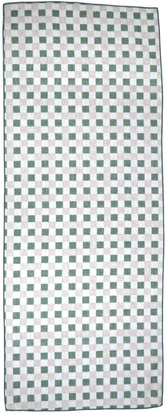 Mikura Double Gauze Tenugui, Japanese Towel, Ichimatsu (Green)