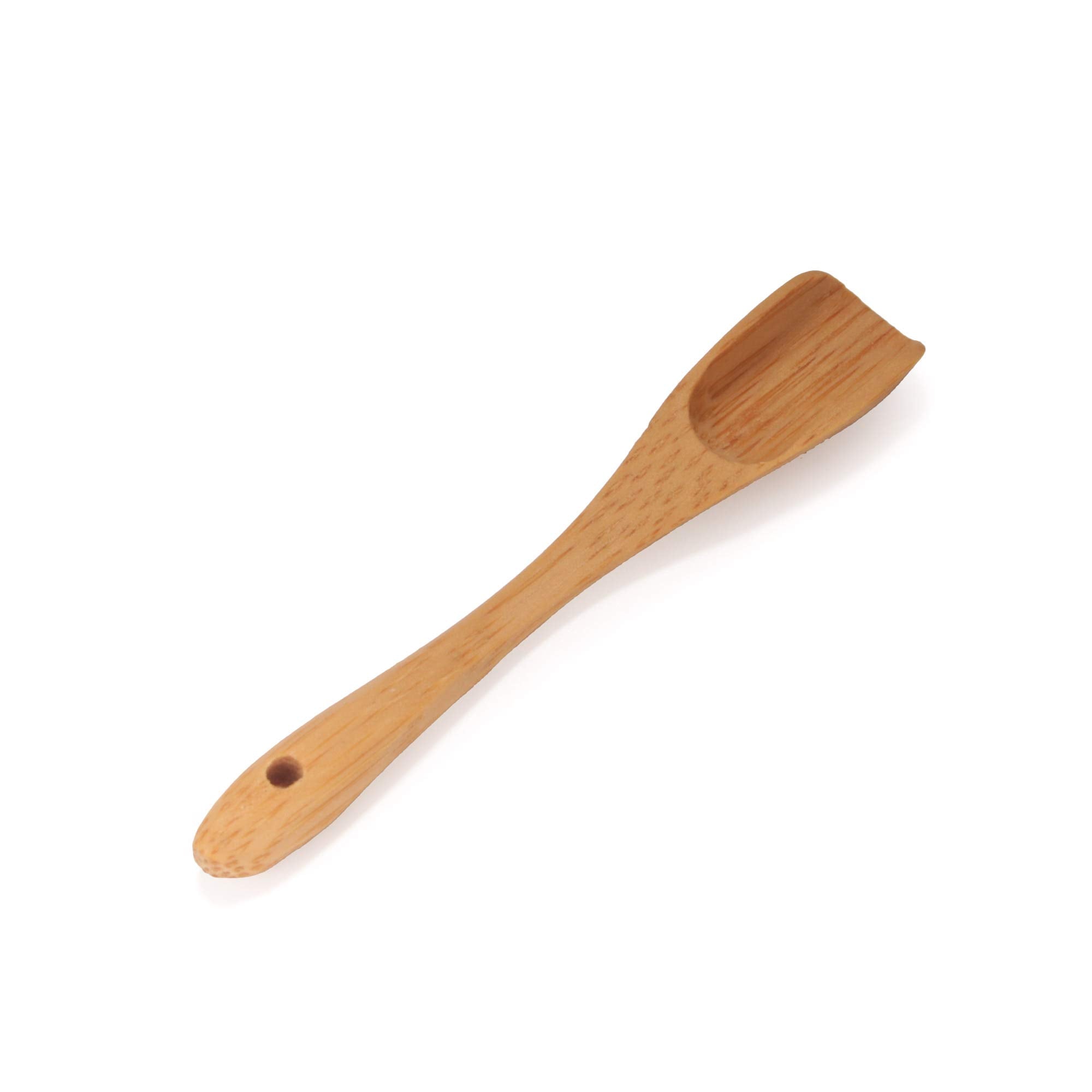 Bamboomn - 3.1'' Small Solid Bamboo Deep Scoop, 10Pcs