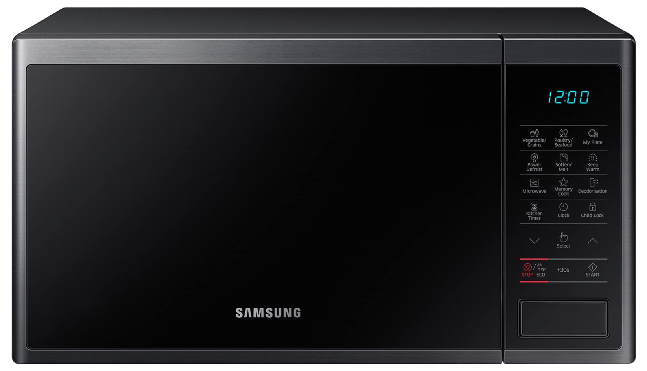 Samsung 23 L Solo Microwave Oven (Ms23J5133Ag/Tl, Steel Black)