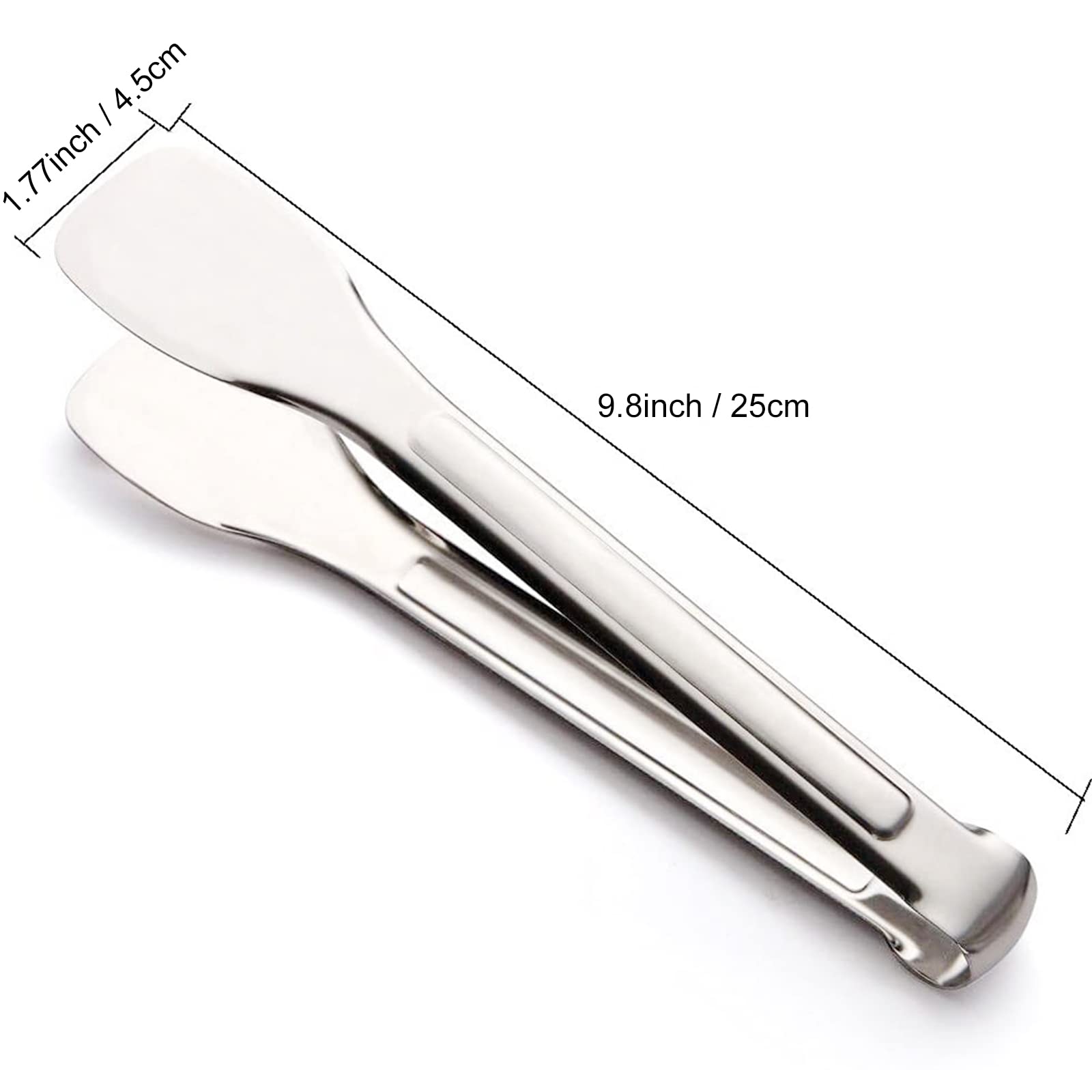 Tenta Tenta Kitchen Premium Stainless Steel Tongs 9-Inch Kitchen Tongs For Cooking Utensils Kitchen Salad Tongs Grilling Barbequ