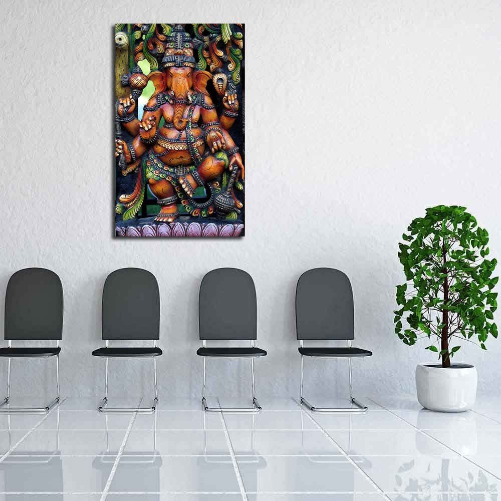 Pitaara Box Hindu God Ganesh D3 | Peel & Stick Vinyl Wall Sticker for Bedroom & Living Room | 28 x 46 inch (71 x 117 cms)
