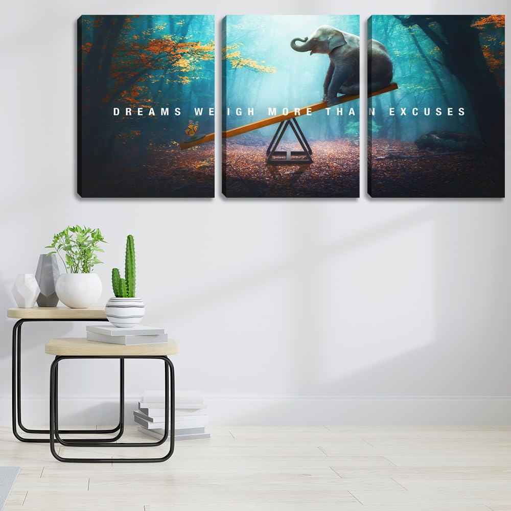 3 Pieces Motivational Office Wall Decor Entrepreneur Canvas Wall Art Posters Prints Paintings Picture Artwork Inspirational Posi