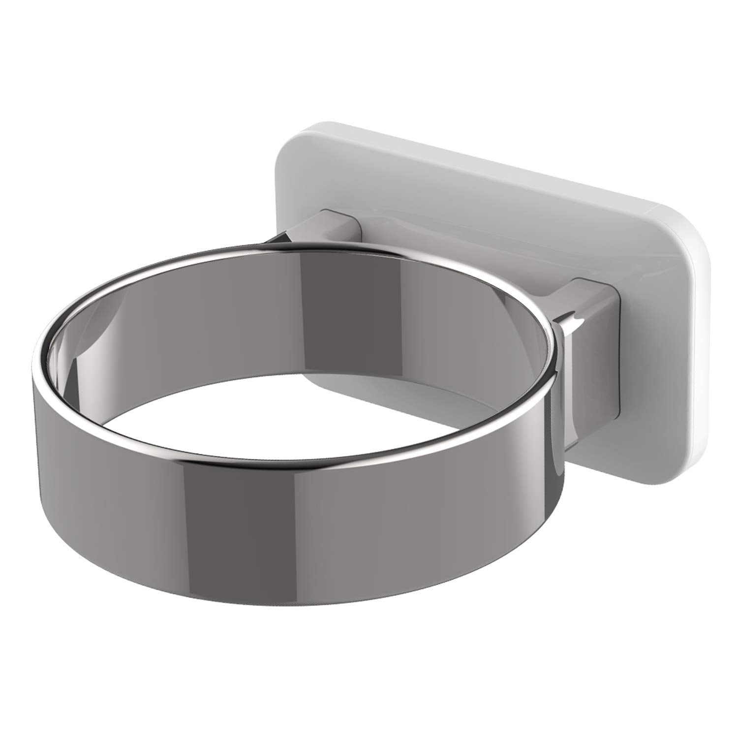 Raikedr Hair Dryer Holder, Bathroom Hair Dryer Holder, Hair Care Tools Holder Wall Mount - Extra Large Rim (Silvery)