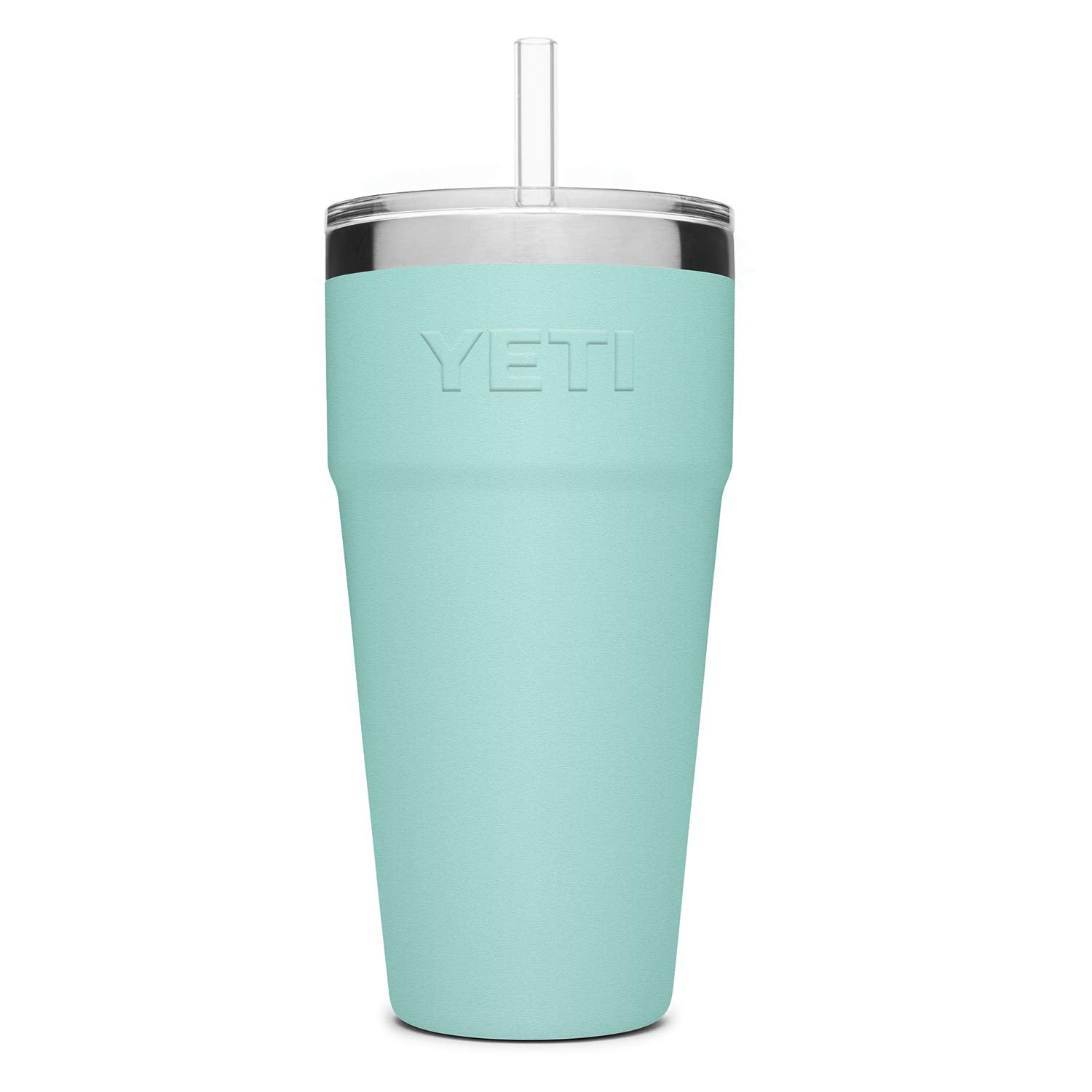 Yeti Rambler 26 Oz Straw Cup, Vacuum Insulated, Stainless Steel With Straw Lid, Seafoam