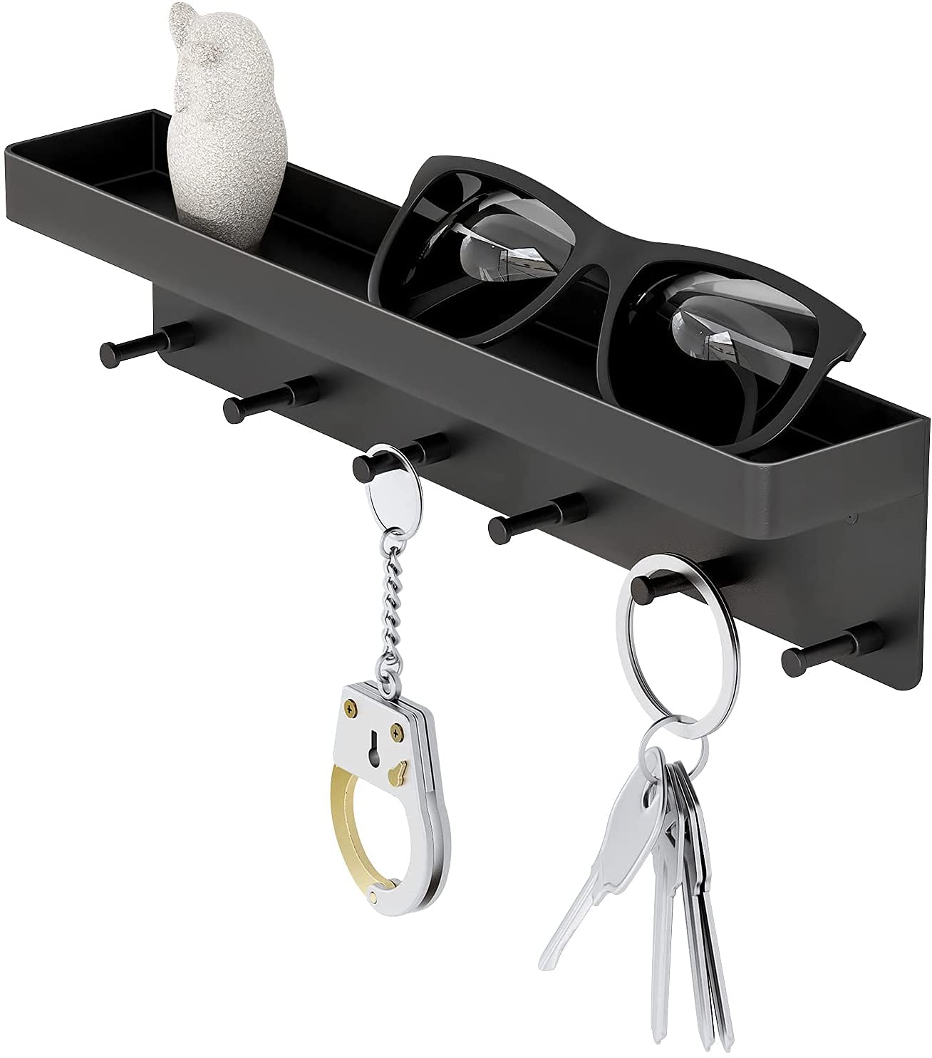 UNIQUE CART Key Holder for Wall Decorative, 6 Hooks Wall Mount Mail and Key Holder for Wall Decorative, Stainless Steel Key Hook