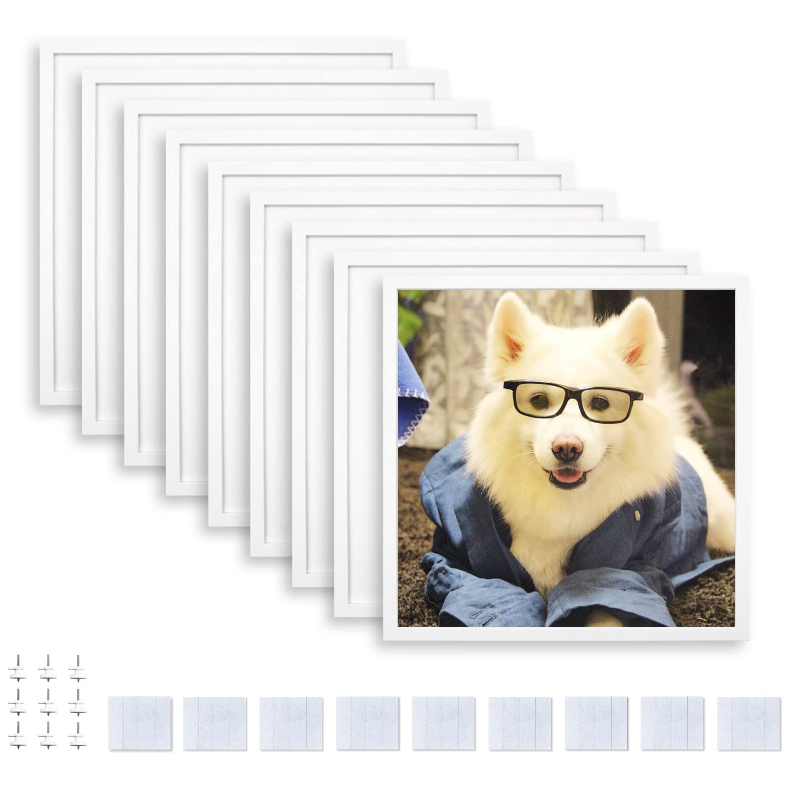 Happy Reunion 8x8 Picture Tiles | Mix Tiles Picture Frames Stick on Wall | Photo Tiles Peel and Stick Picture Frames as Gallery 