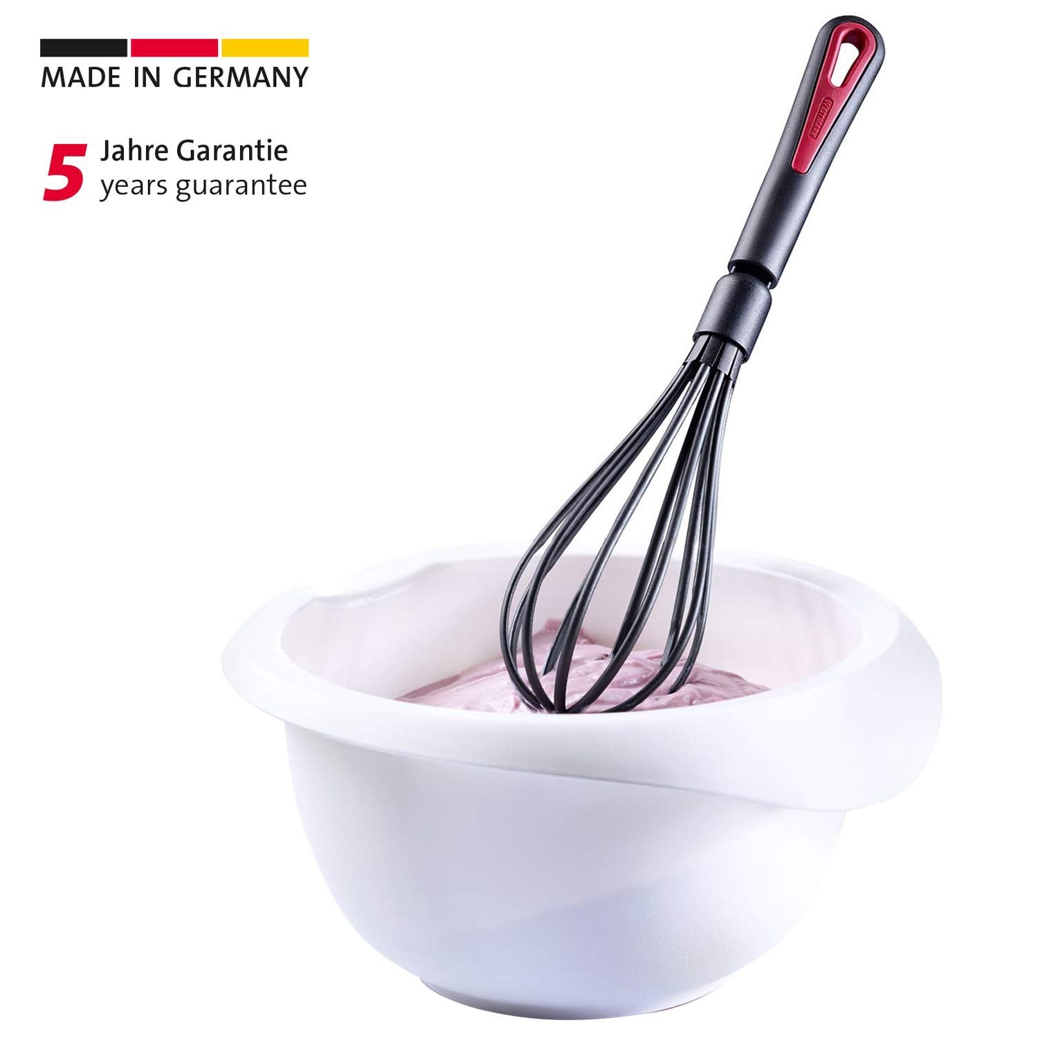Westmark Gallant Whisk, 2.8'' Wide, Red/Black