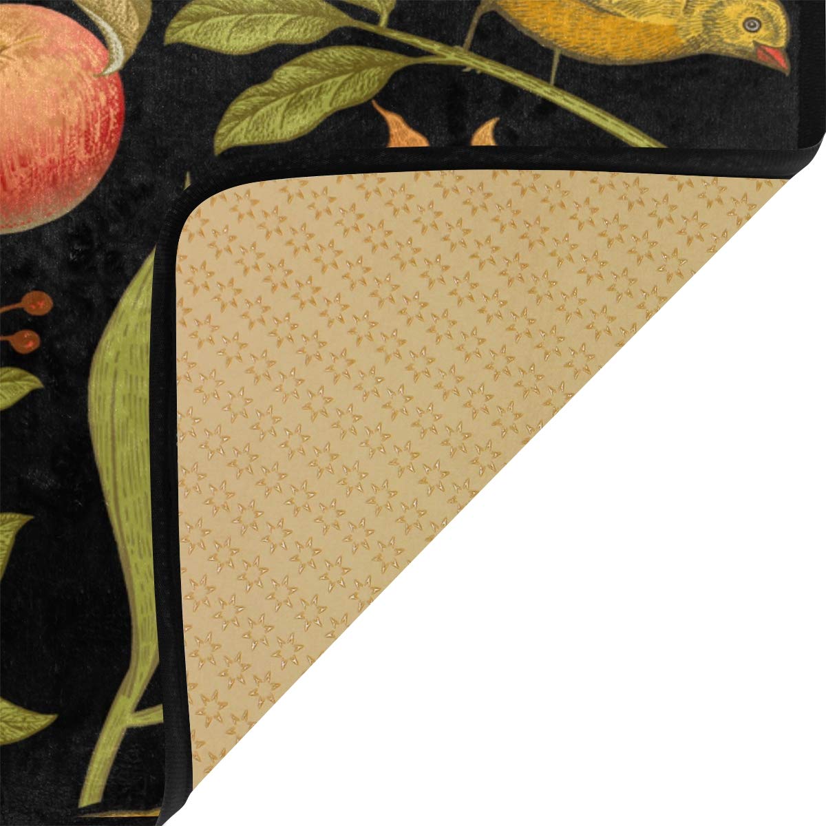 Susiyo Kitchen Mat Exotic Flowers Birds Fruits Kitchen Rug Mat Anti-Fatigue Comfort Floor Mat Non Slip Oil Stain Resistant Easy