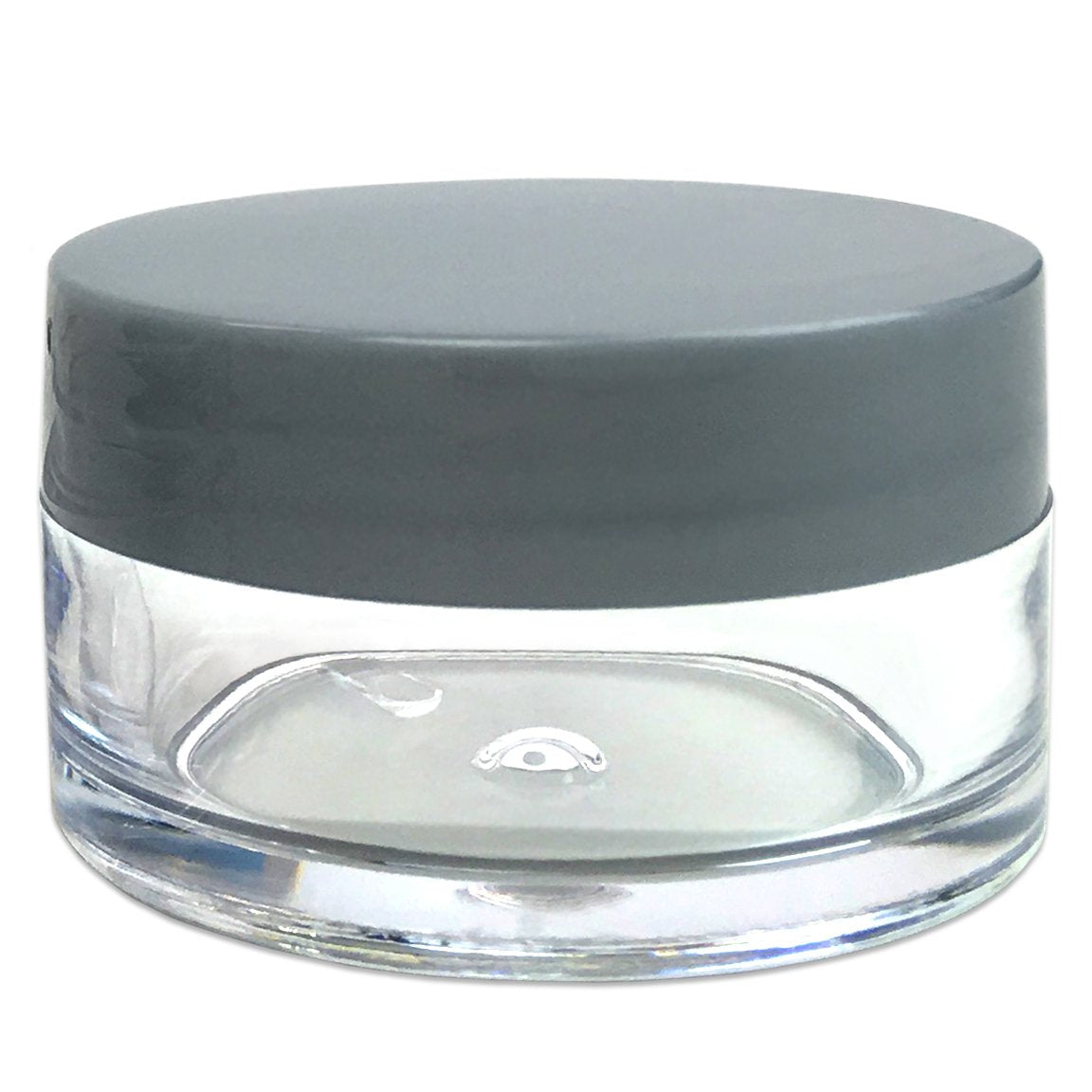 Beauticom 12 Pieces 20G/20Ml Round Clear Jars With Gray Lids For Herbs, Spices, Loose Leaf Teas, Coffee And Other Foods - Bpa Fr