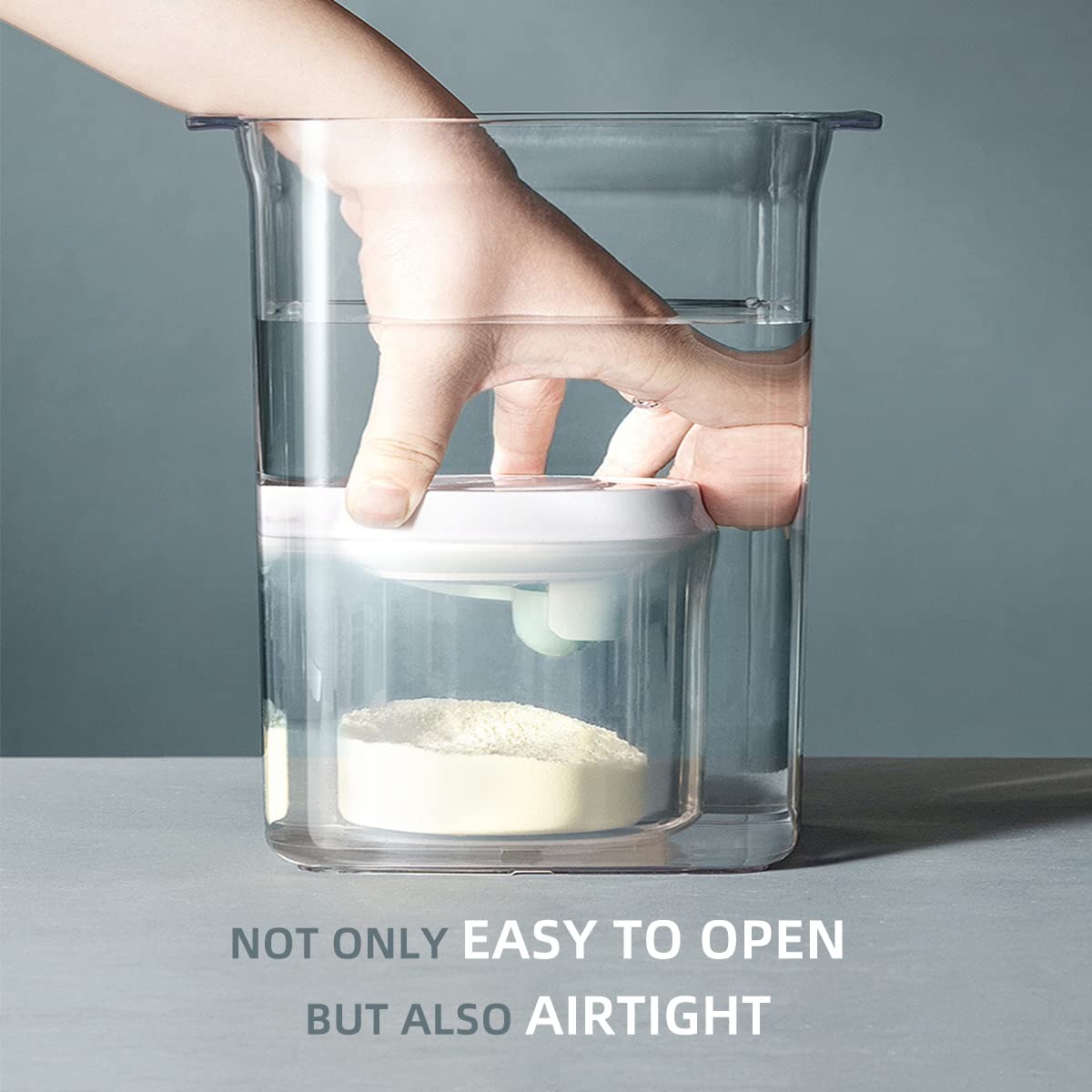 Haivebo Formula Container Dispenser 1700Ml / 1.85Qt Airtight Formula Container With Scoop Scraper Bpa Free Food Storage Containe