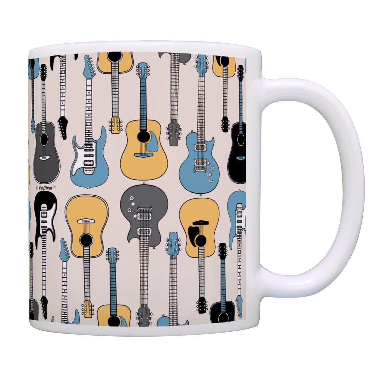 Electric Acoustic Guitars Coffee Mug Tea Cup Guitars