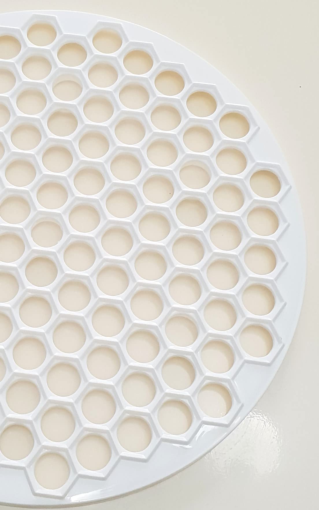 Pratic Circle (Small Holes) Ravioli Mold For Small Ravioli (121 Small Dough Rounds) - 12.5''/32Cm Dough Cutting Apparatus 121 Ho