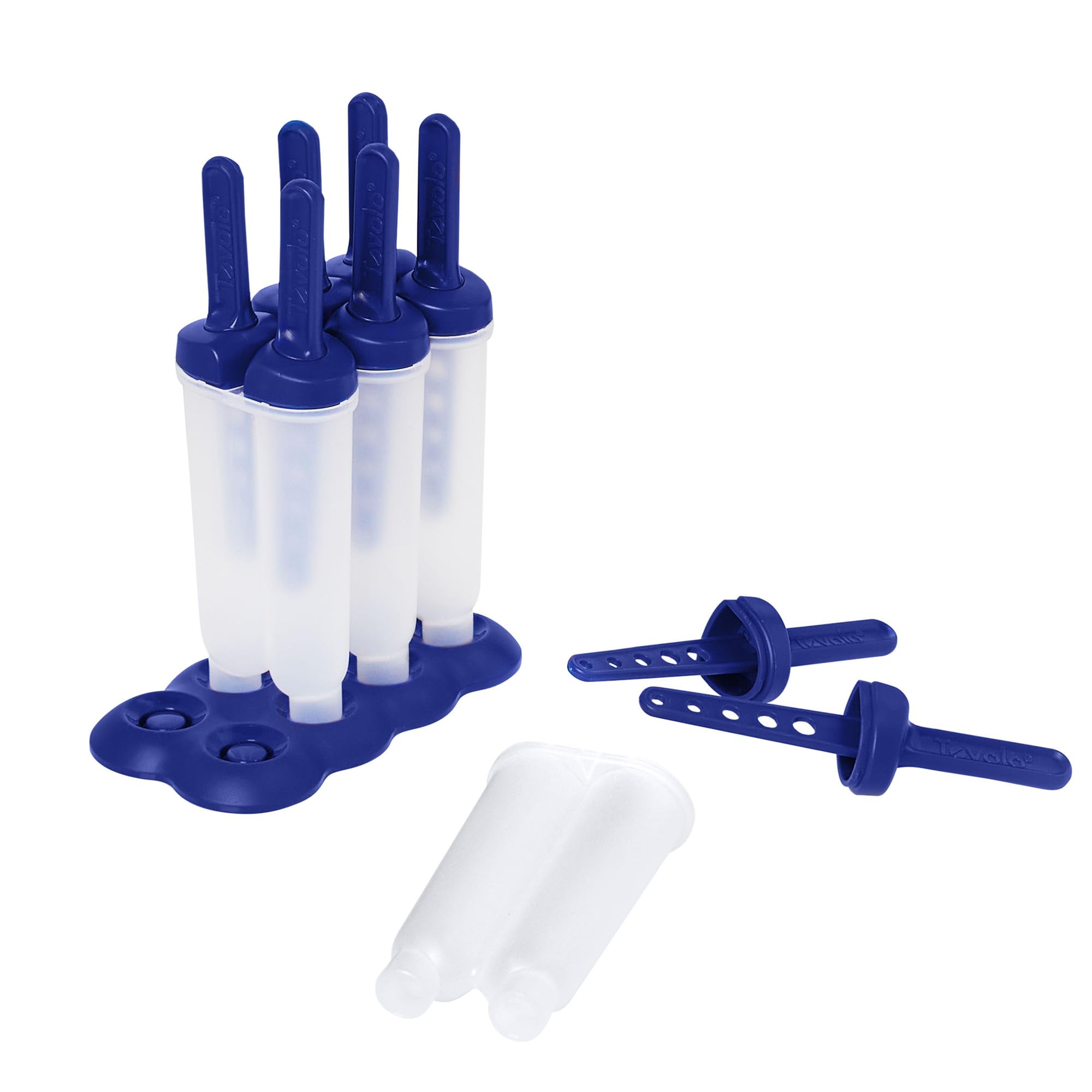 Tovolo, Drip-Guard Handle, 4 Oz, Set Of 4 Twin Ice Molds Popsicle Makers With Reusable Sticks, Mess-Free Frozen Treats, Makes 8