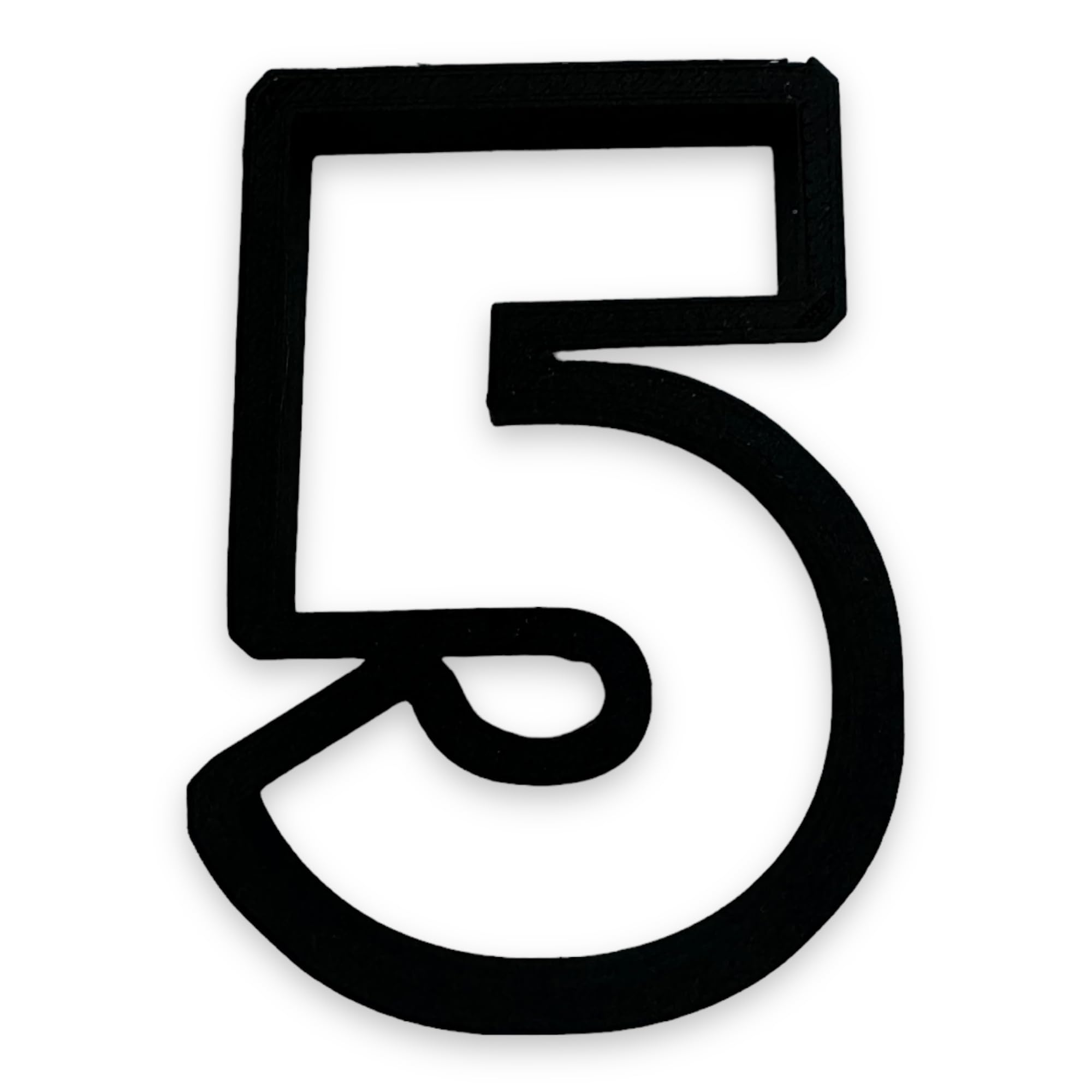 5 Block Numbers Cookie Cutter With Easy To Push Design (3.5 Inch)