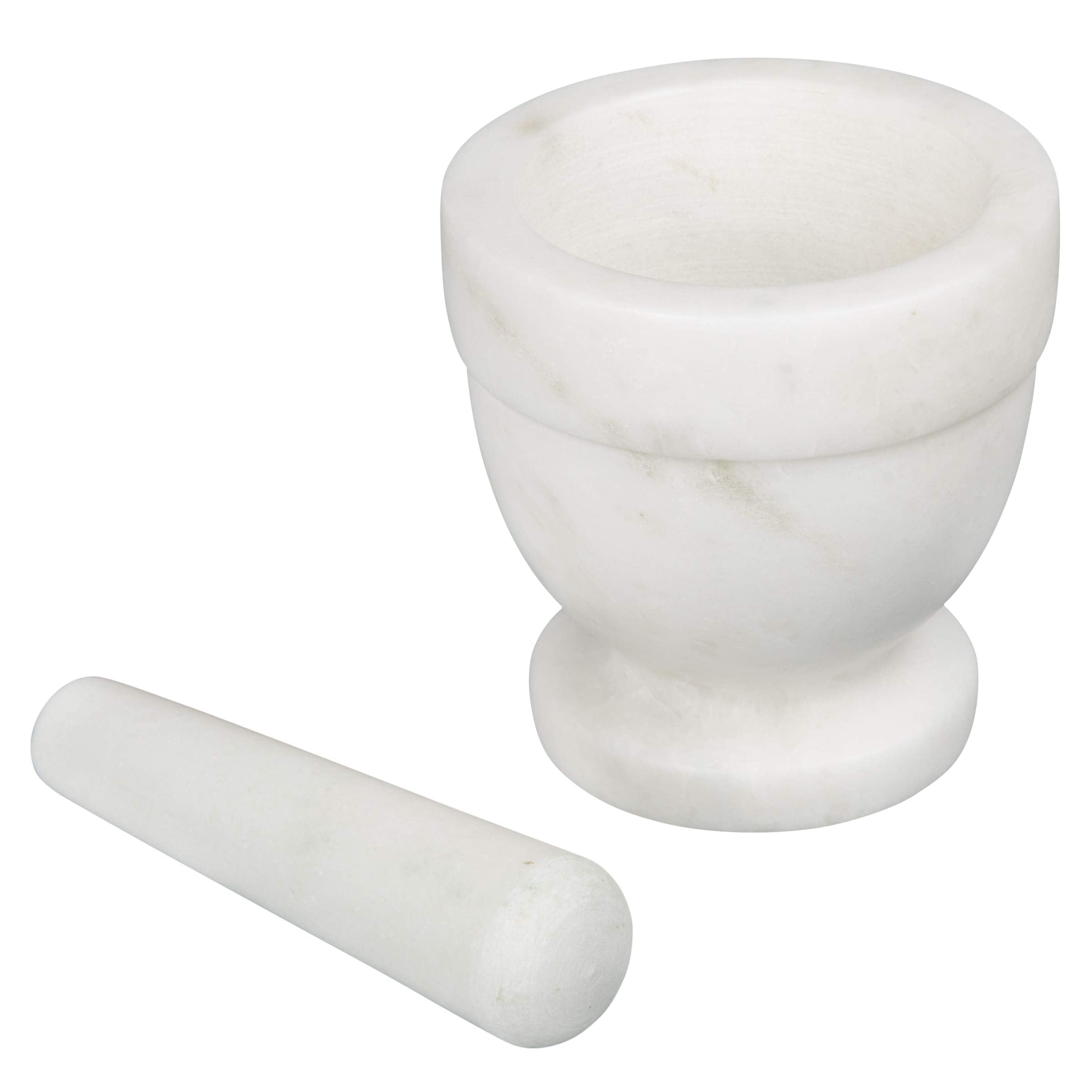 Creative Home Natural Marble Mortar And Pestle Set Spice Grinder Guacamole Molcajete Bowl, Kitchen Spices, Herbs, Pesto Grinder,