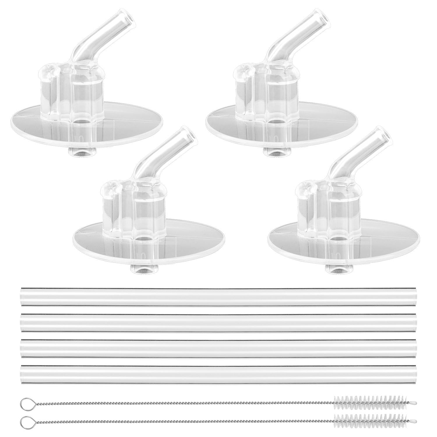 4pcs Replacement Clear Straws for Thermos Funtainer 12 oz Bottles