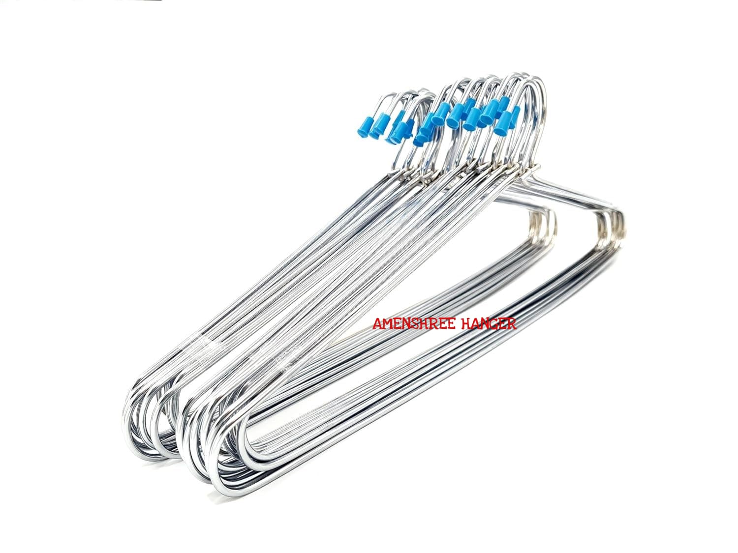 AMENSHREE Metal Strong Durable Steel Cloth Hanger Pack Of 24 Pieces (Blue, 24)