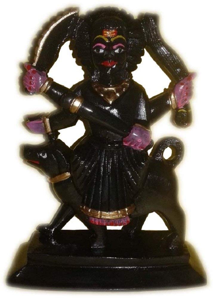 Lord Kaal Bhairav Statue 7 inch God Marble Mahakaal Bhairav Murti | Diwali Puja Lord Batuk Bhairava Sculpture Idol Home Puja Tem