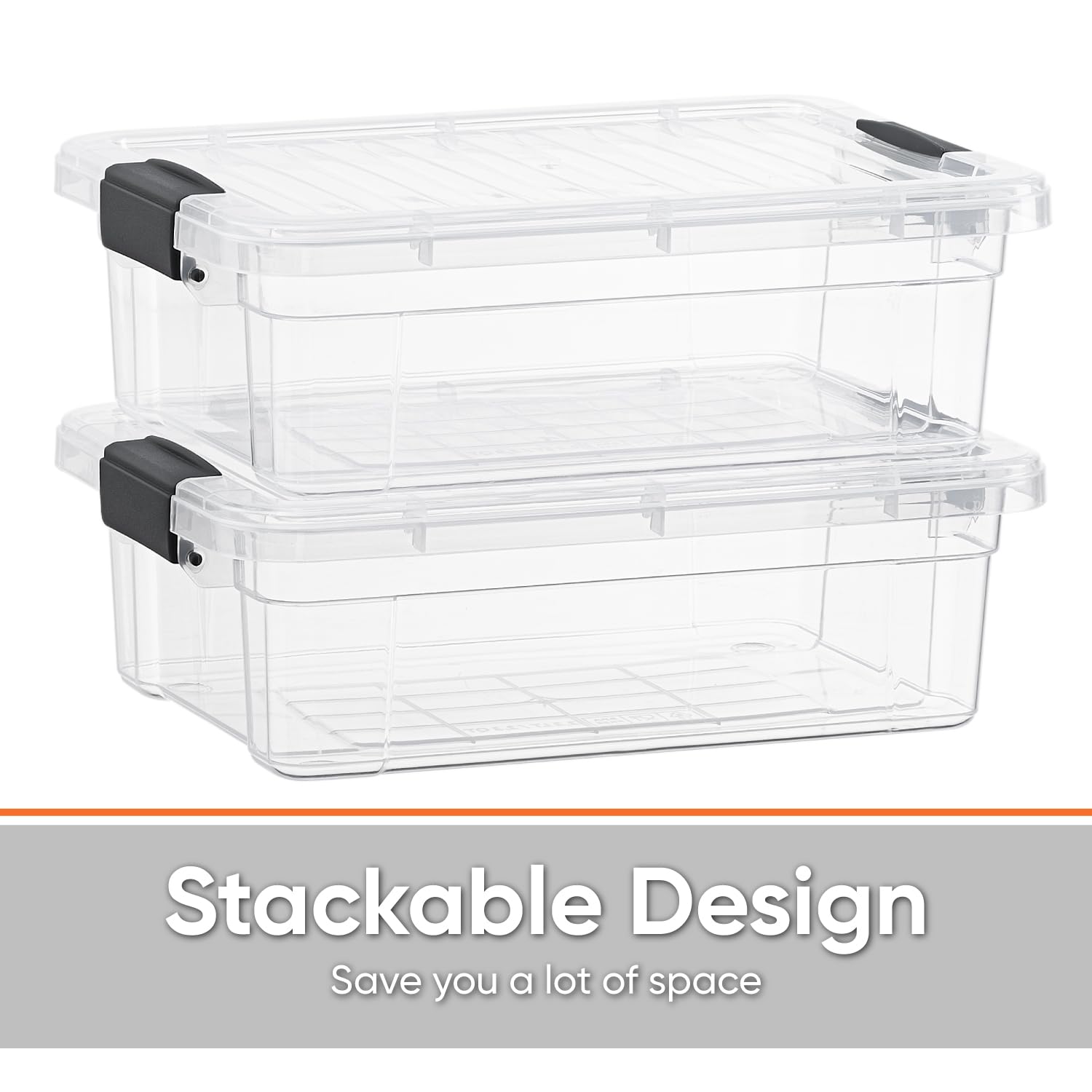 Superio Clear Storage Box With Lid, 7 Quart Plastic Container Bins For Organizing, Stackable Crates, Bpa Free, Non Toxic, Odor F
