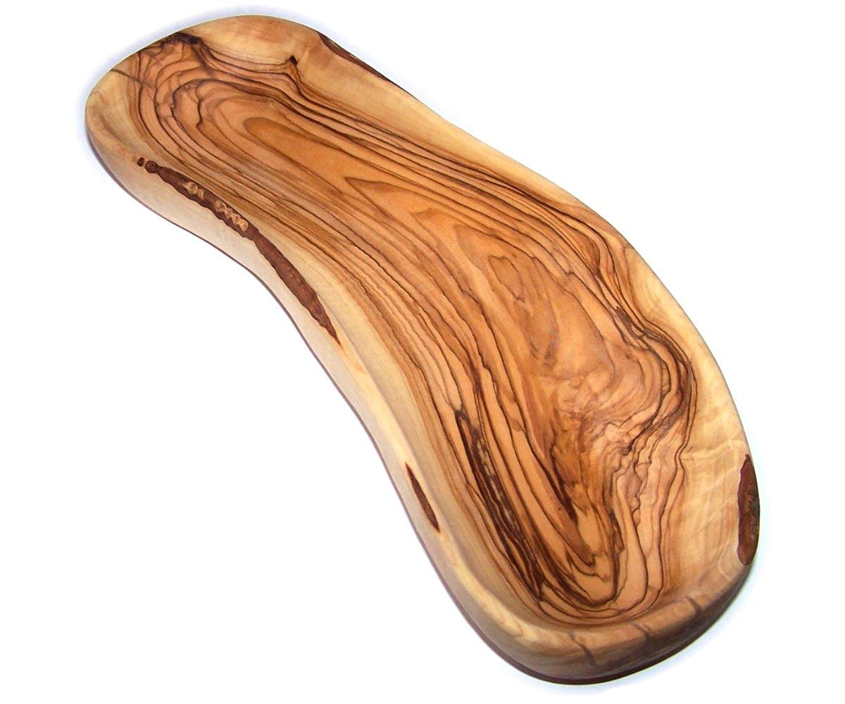 Holy Land Market Beautiful Olive Wood Bread Dish/Bowl For Serving Bread - 10-14