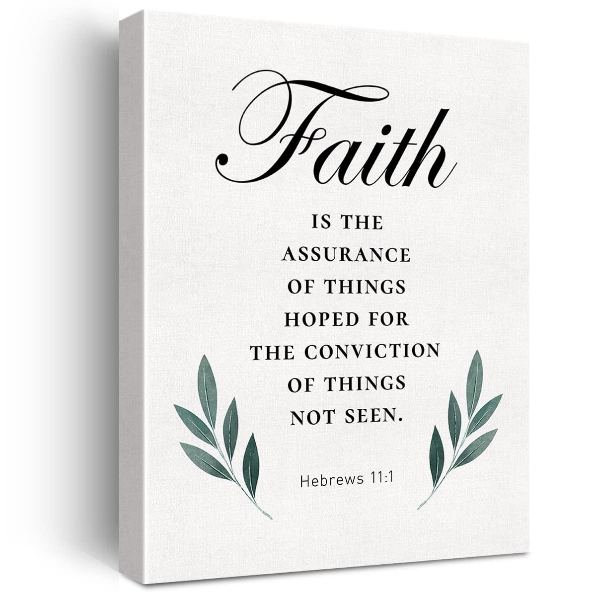 Christian Canvas Wall Art Motivational Faith is Being Sure of What We Hope for Canvas Print Positive Scripture Bible Verse Paint