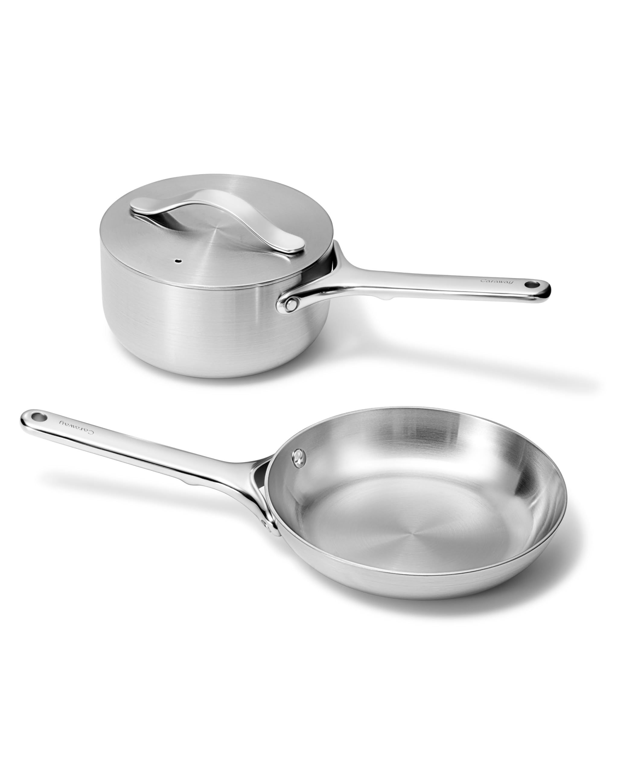 Caraway Mini Fry Pan And Mini Sauce Pan Duo Stainless Steel