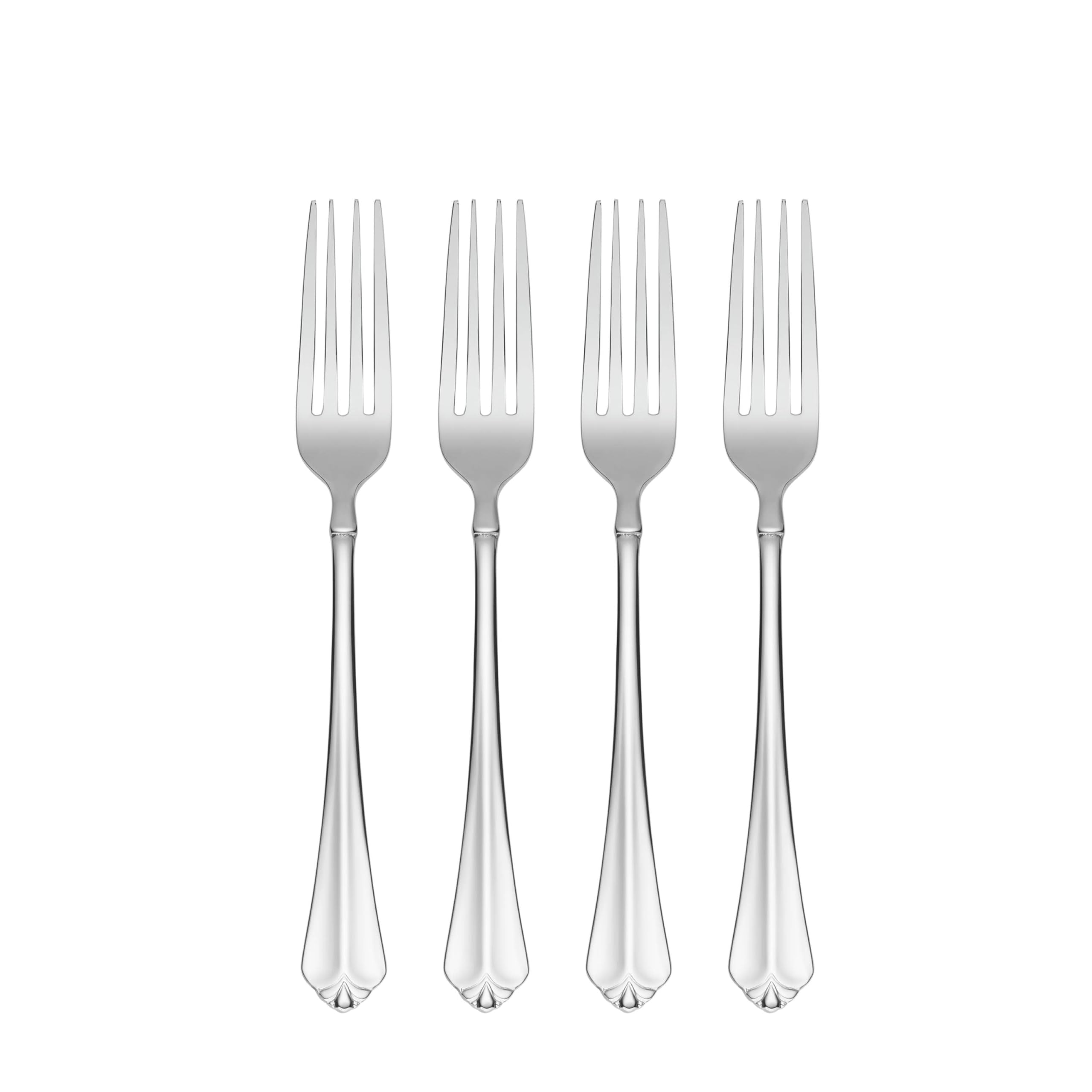 Oneida Juilliard Fine Flatware Dinner Forks, 0.45 Lb, Metallic