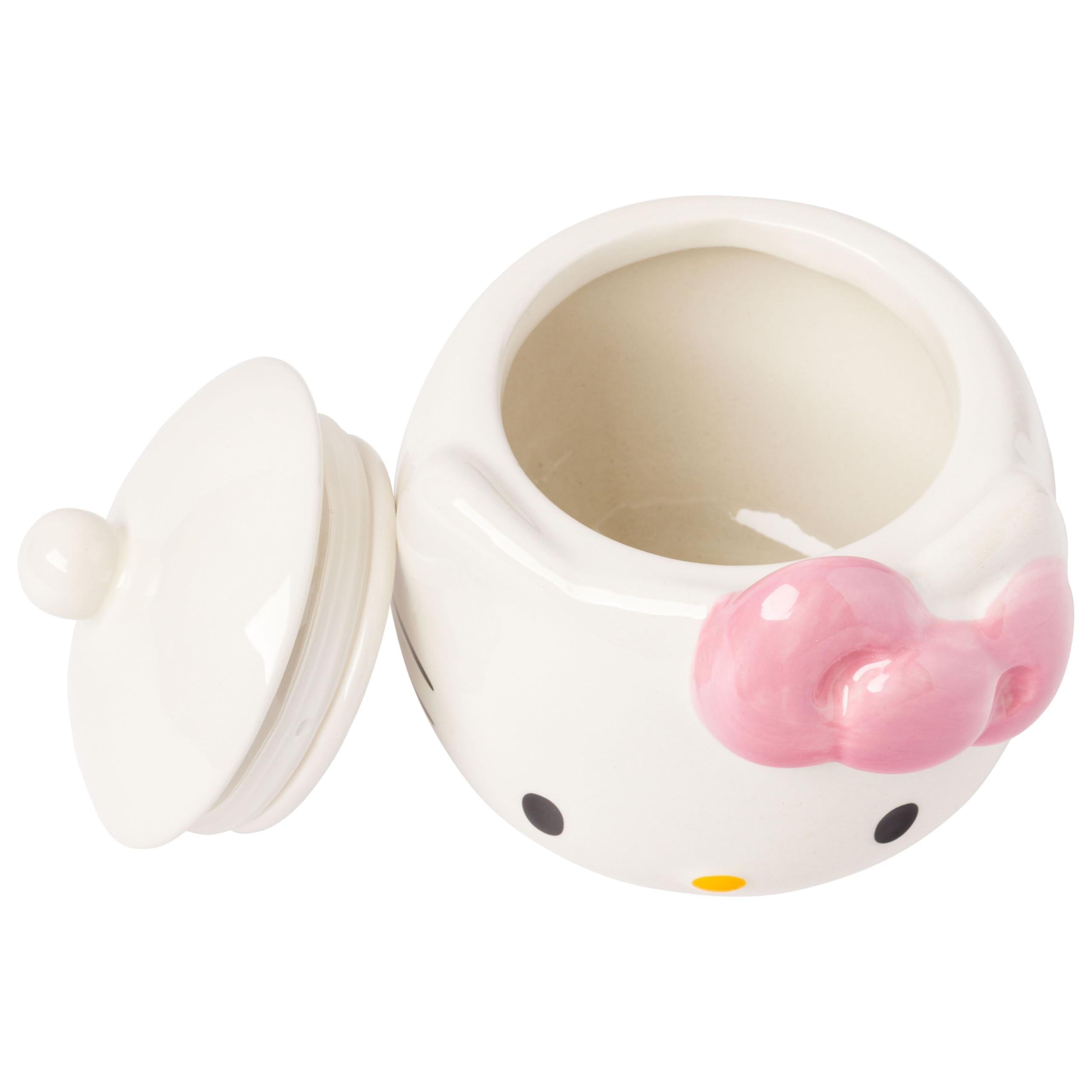 Silver Buffalo Sanrio Hello Kitty 3D Sculpted Ceramic Cookie Snack Candy Jar (X-Small)