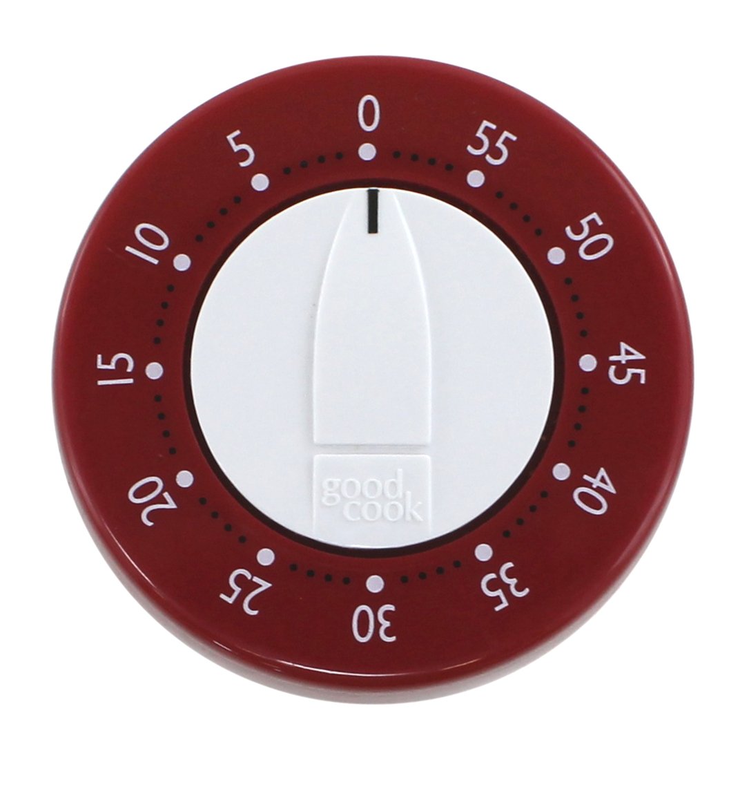 GoodCook Precision Long-Ring Timer, Medium Size, Red & White Plastic, Model 25305