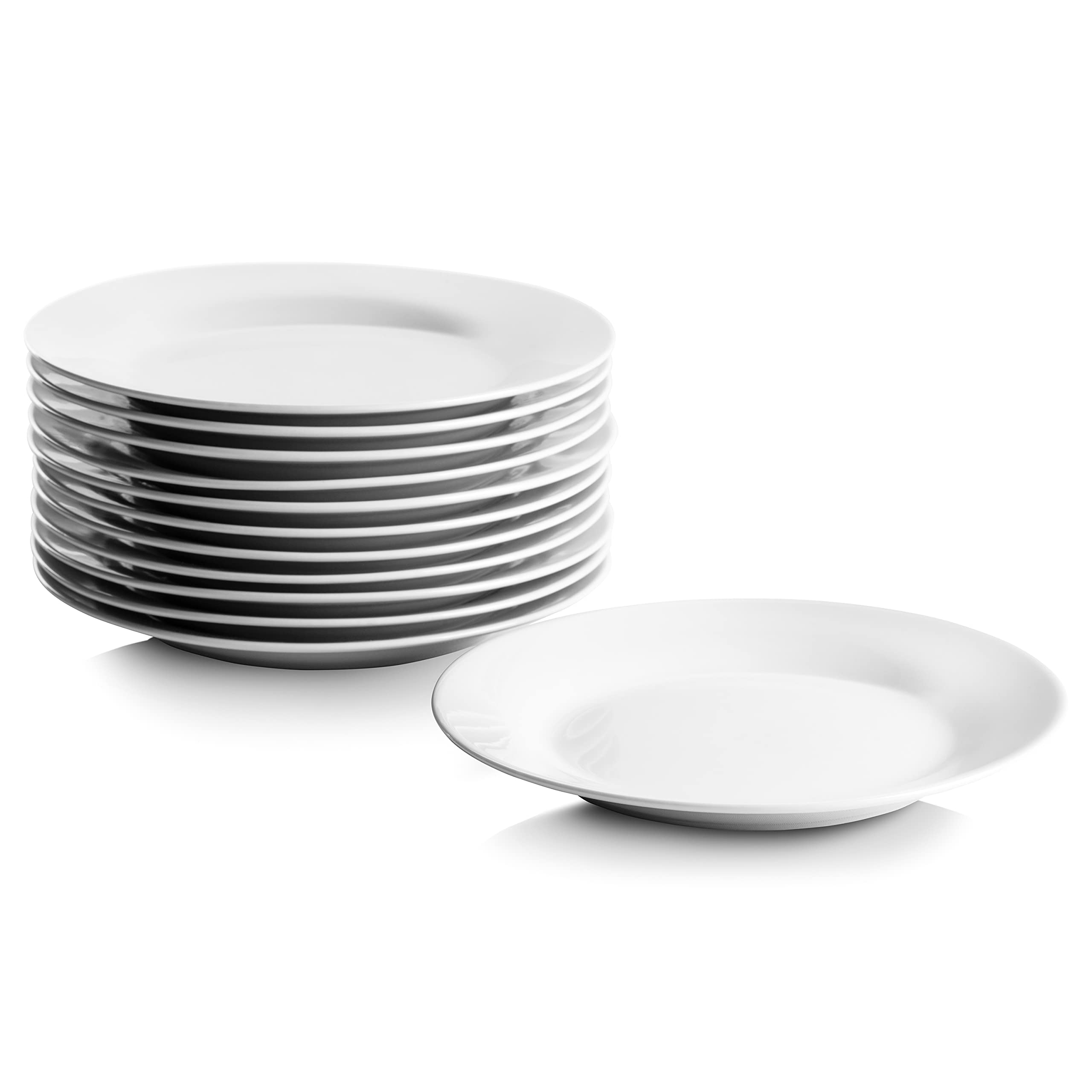 10 Strawberry Street 7.5'' Catering Round Salad/Dessert Plate, Set Of 12,White