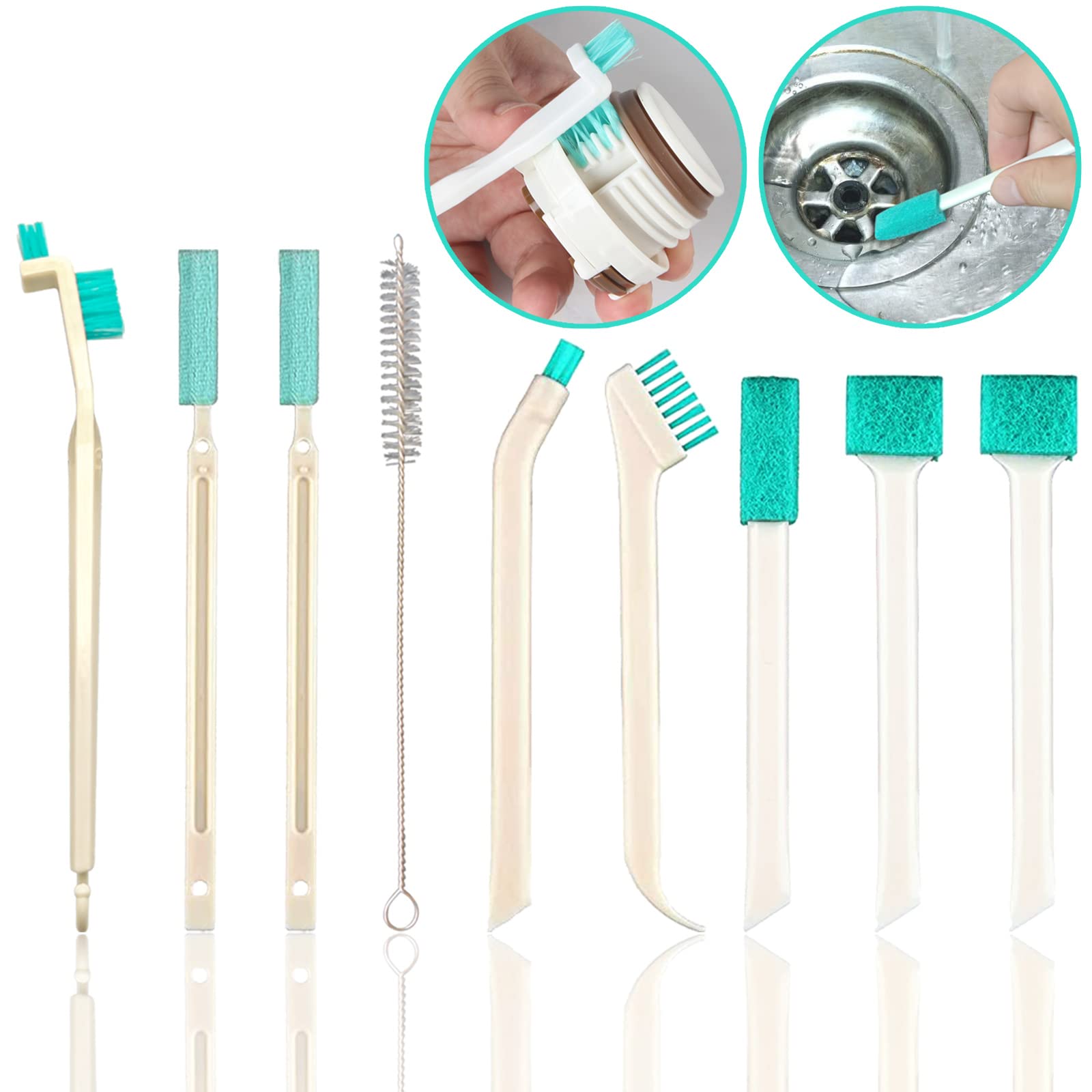 18 Pcs Small Household Cleaning Brushes By Elemguly,Deep Detail Crevice Brush Set For Hole, Gap, Corner, Space, Micro Crevice Sc