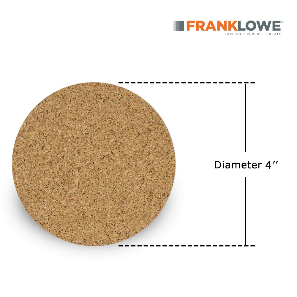 Adhesive Backed Cork W/Radius Corners For Coasters, Trivets And Art Projects - 1/16    Thick X 4'' Diameter (100 Pc)
