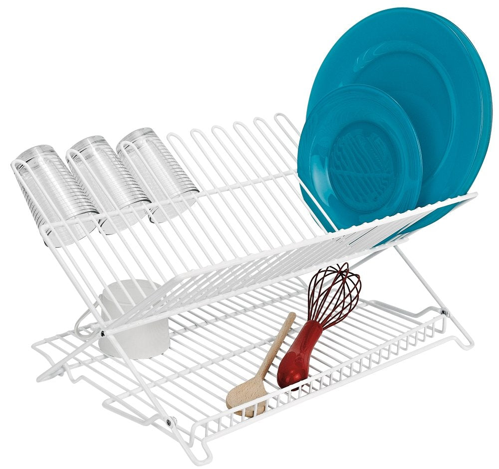 Better Houseware Large Folding Dish Drying Rack Space-Saving Dish Rack For Kitchen Counter Versatile Dish Racks Folding Design F