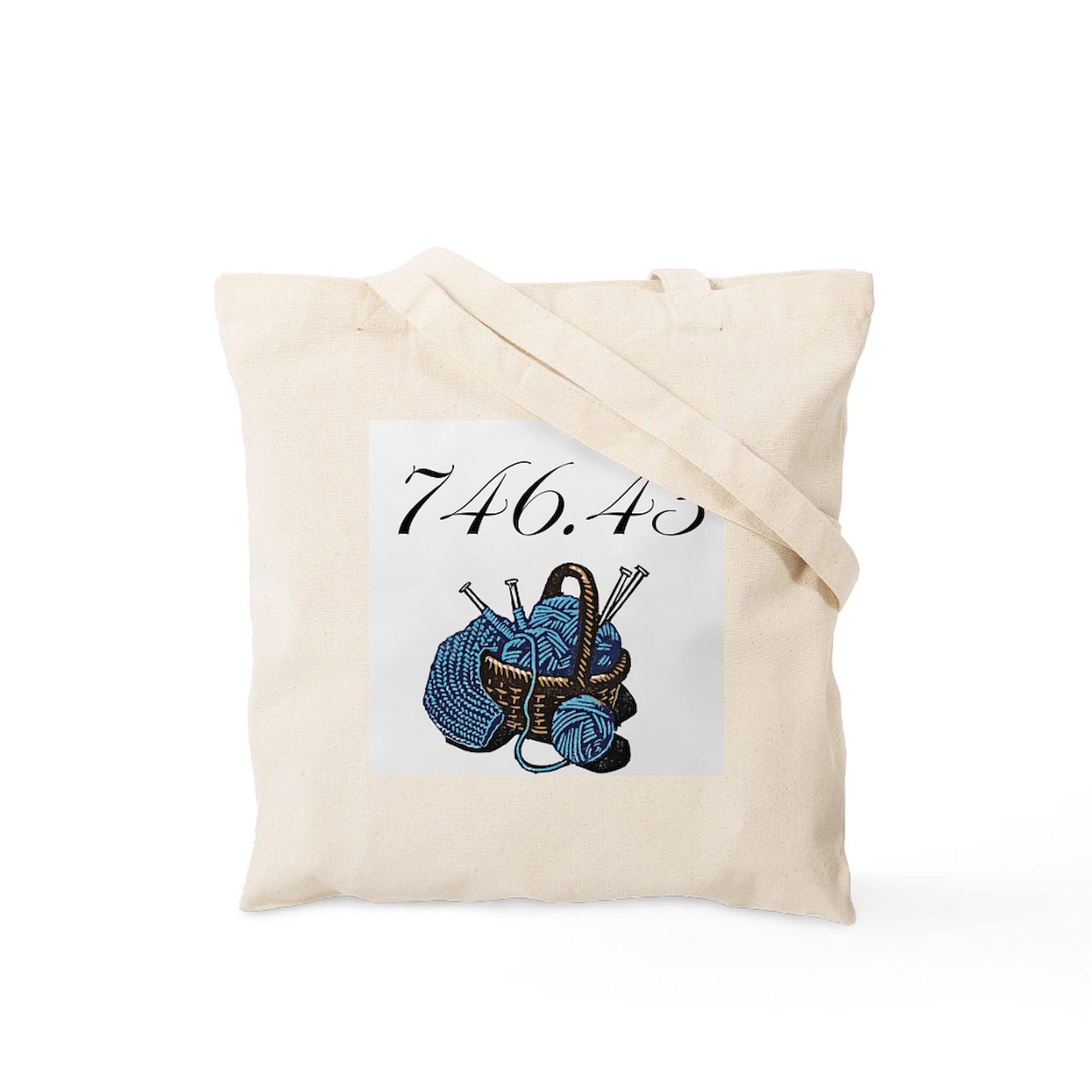 Cafepress Dewey Knitting Tote Bag Natural Canvas Tote Bag, Reusable Shopping Bag