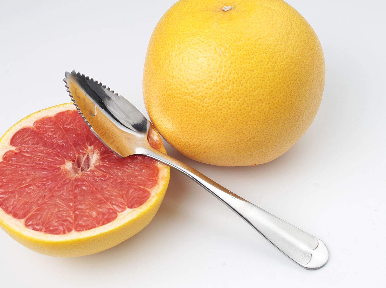 Jucoxo Grapefruit Spoons Set, 4 Pieces 6.1 Inch Stainless Steel Half Serrated Citrus Fruit Vintage Dessert Spoons Gift For Kitch