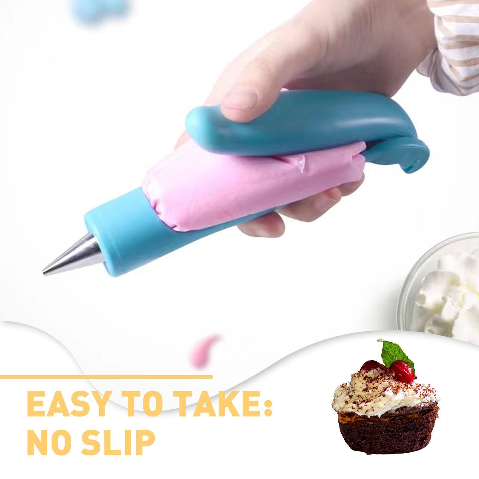 Cake Decorating Pen Tool Kit Icing Piping Tool Kit With 4 Different-Shaped Nibs 4 Nozzles Decorative Bag 2 Couplerdiy Cake Deco