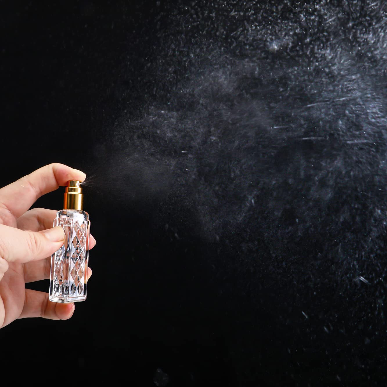 Yu Feng 12Pcs Glass Bottle Perfume Atomizer Refillable Spray Empty Perfume Bottles Fine Mist Atomizer Cosmetic Container For Tra