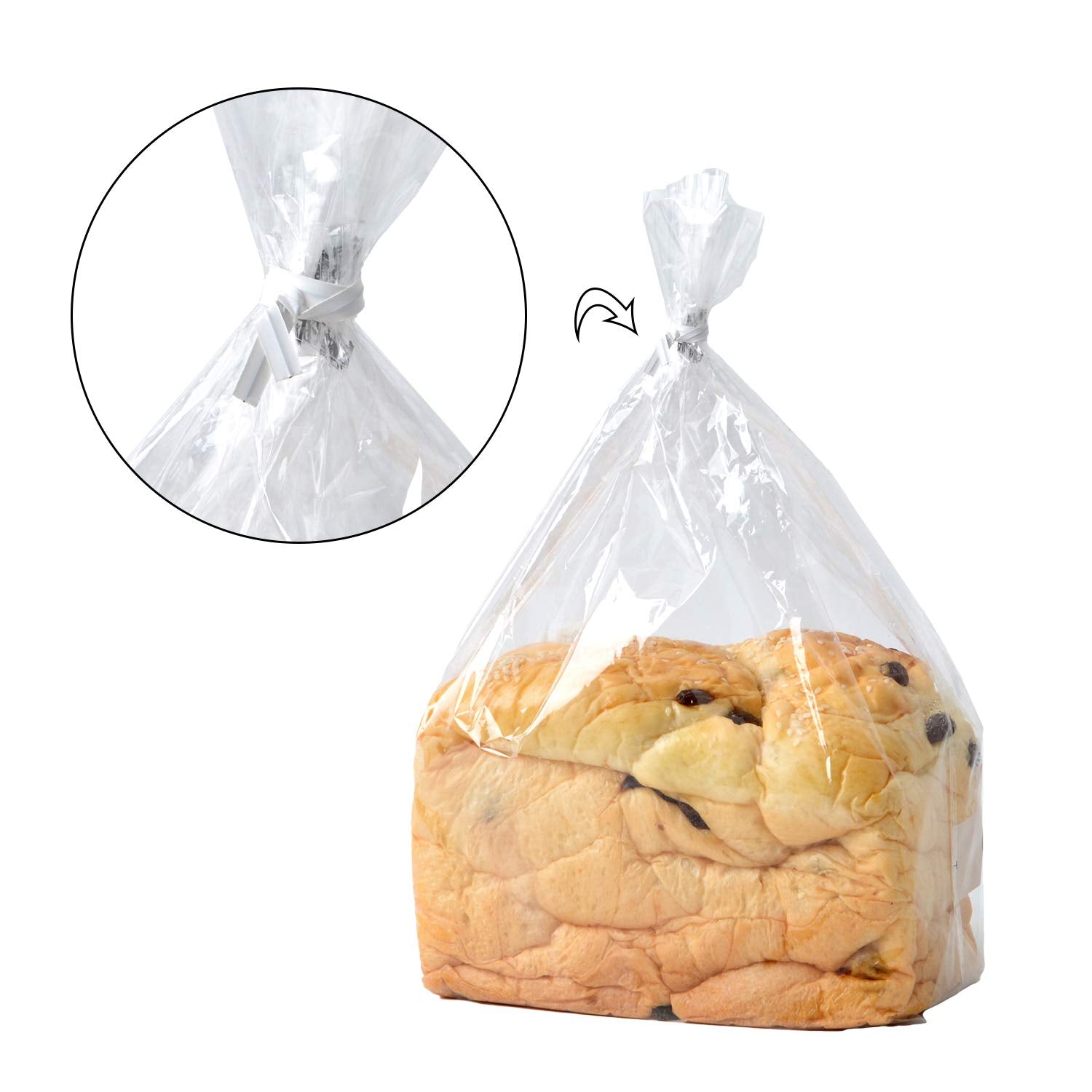 500 Pcs 5'' White Paper Twist Ties Reusable Bread Ties  for Party Cello Candy Bread Coffee Bags Cake Pops