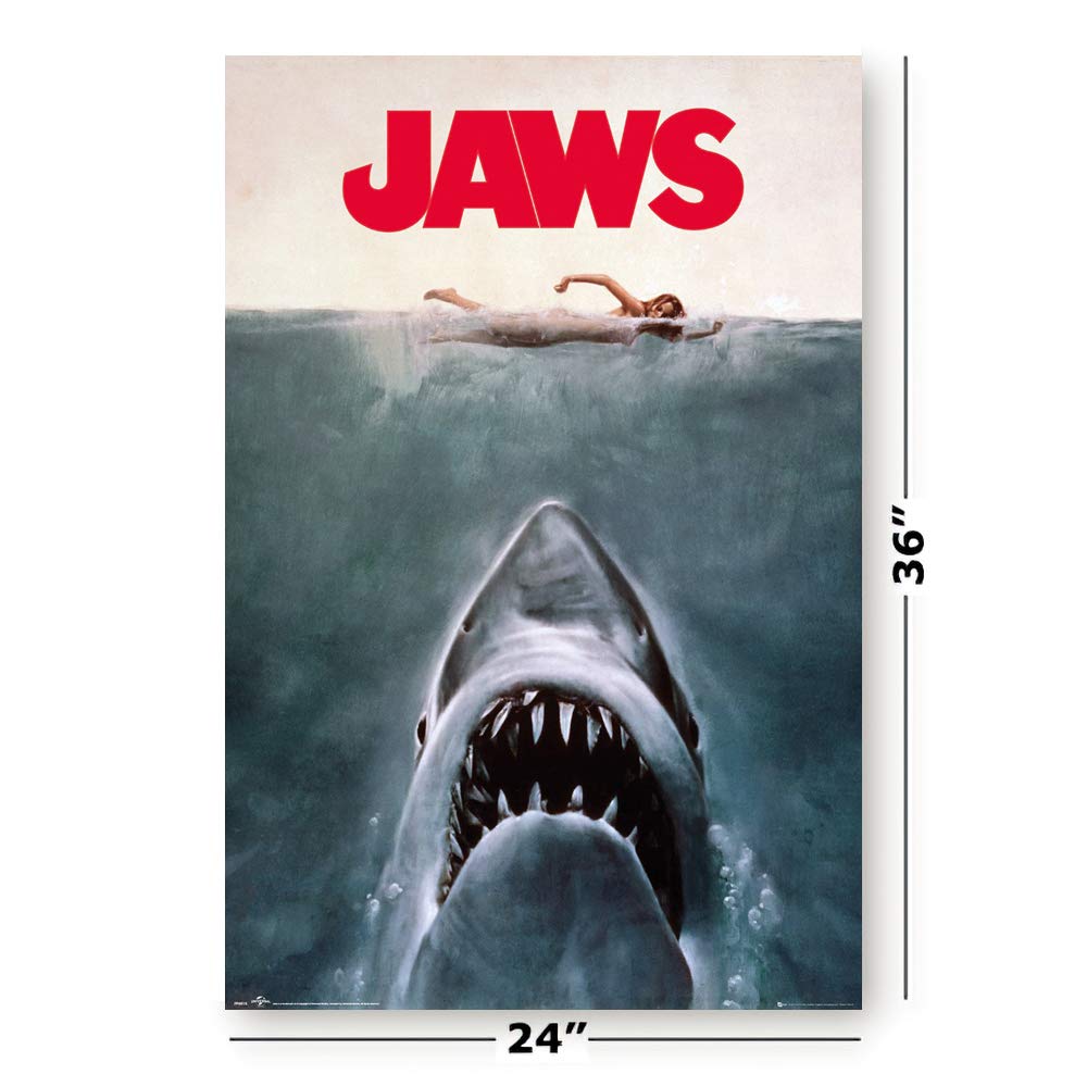 Poster Stop Online Jaws - Movie Poster (Regular Style/Key Art) (Size 24'' X 36'')