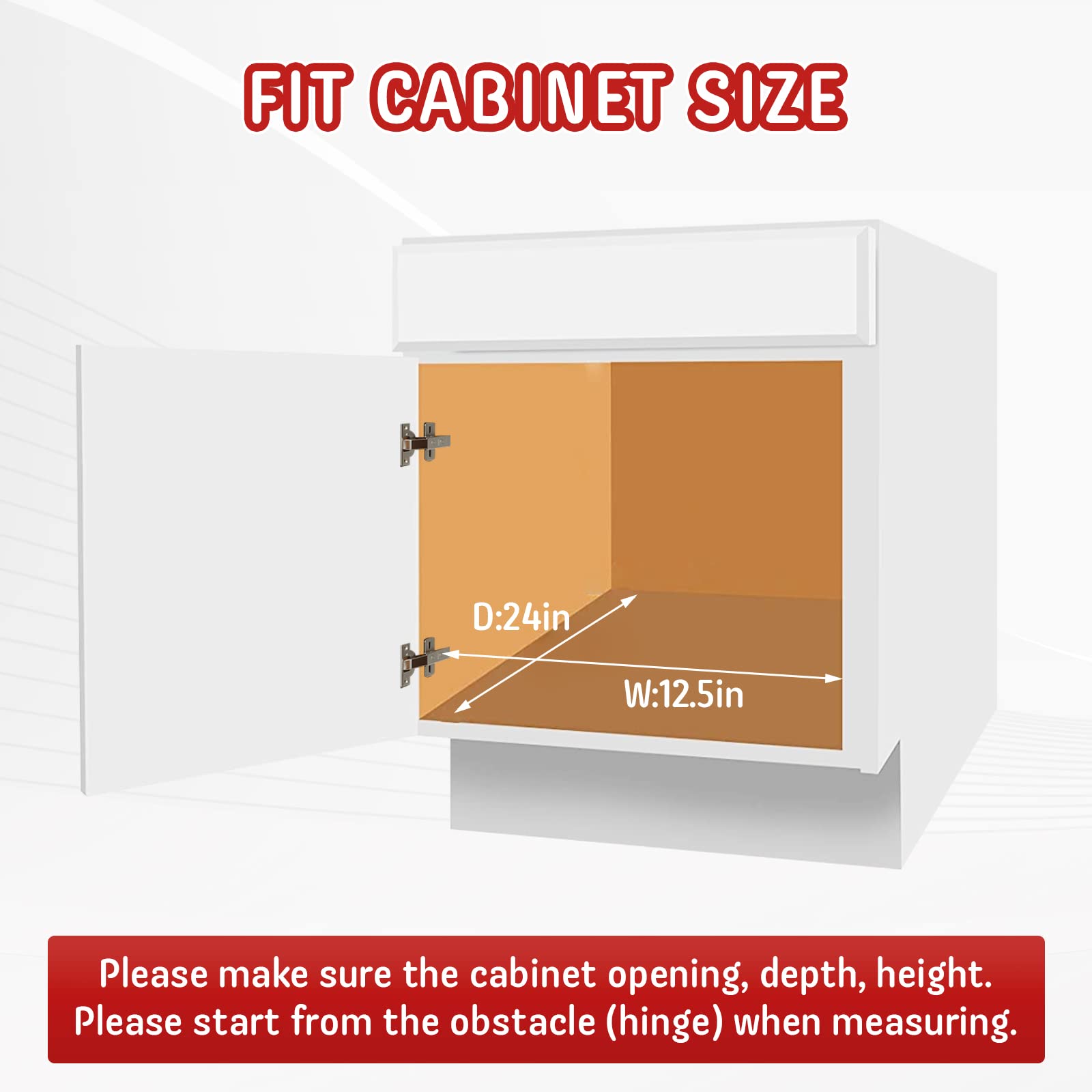 LOVMOR Pull Out Cabinet Organizer - 11"W x 21"D, 1 Tier, Polypropylene Storage Solution for Kitchen Cabinets