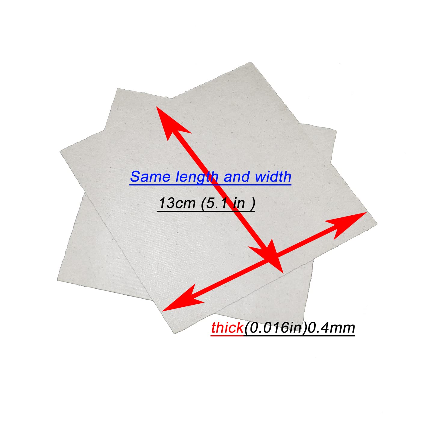 Meter Star 2Pcs Microwave Oven mica Sheet 5.1inches x 5.1inches Suitable for All Microwave ovens Parts Thickness 0.4mm