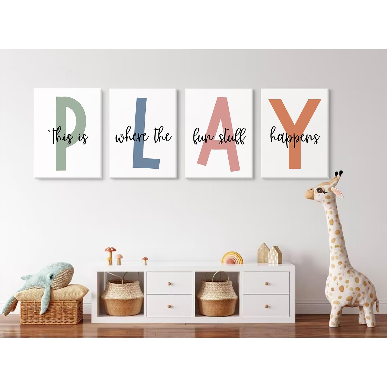 Kids Playroom Wall Art Playroom Wall Decor Childrens Playroom Canvas Prints Boy Kids Room Wall Art Decor Toddler Nursery Wall Ar
