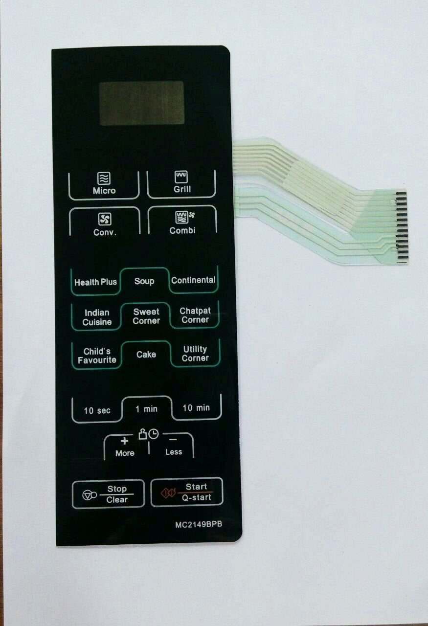 Able Mc2149Bpb Microwave Oven Membrane Keypad (Black)