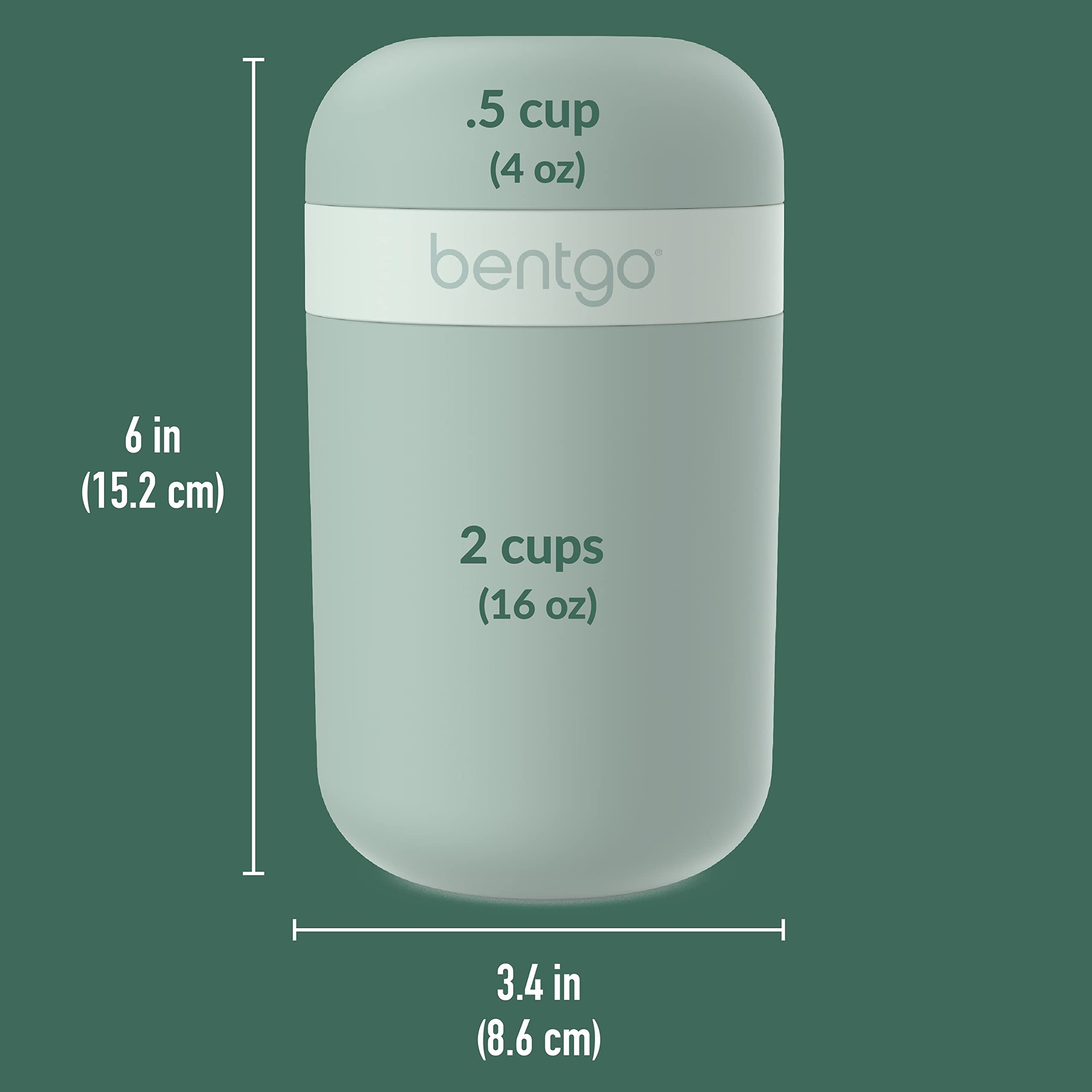 Bentgo Snack Cup - Reusable Snack Container With Leak-Proof Design, Toppings Compartment, And Dual-Sealing Lid, Portable & Light