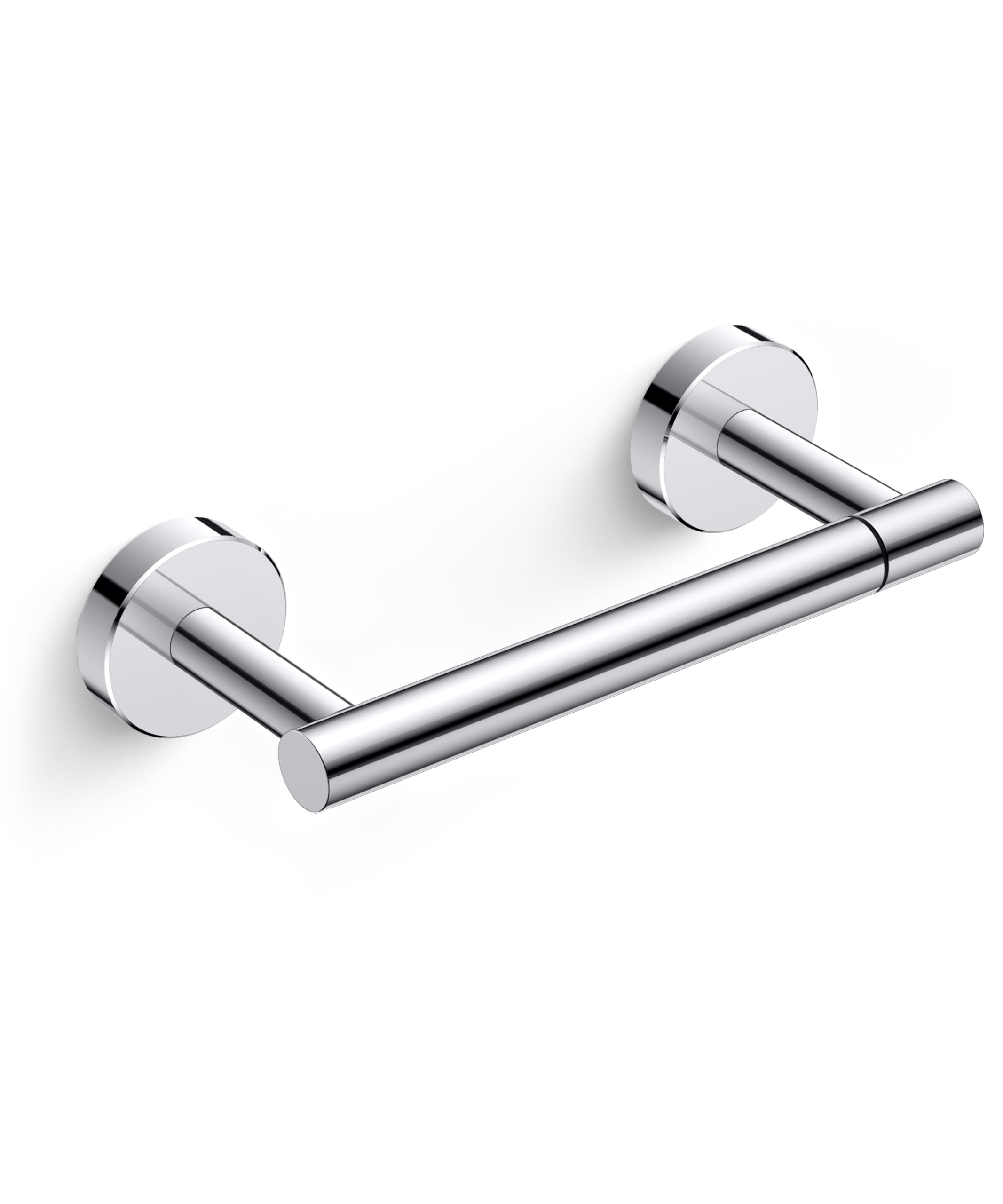 FORIOUS Chrome Toilet Paper Holder Wall Mount  Polished Finish Bathroom Toilet Paper Holder SUS 304 Stainless Steel Toilet Paper Roll Holder  Double Post Pivoting Toilet Paper Wall Holder