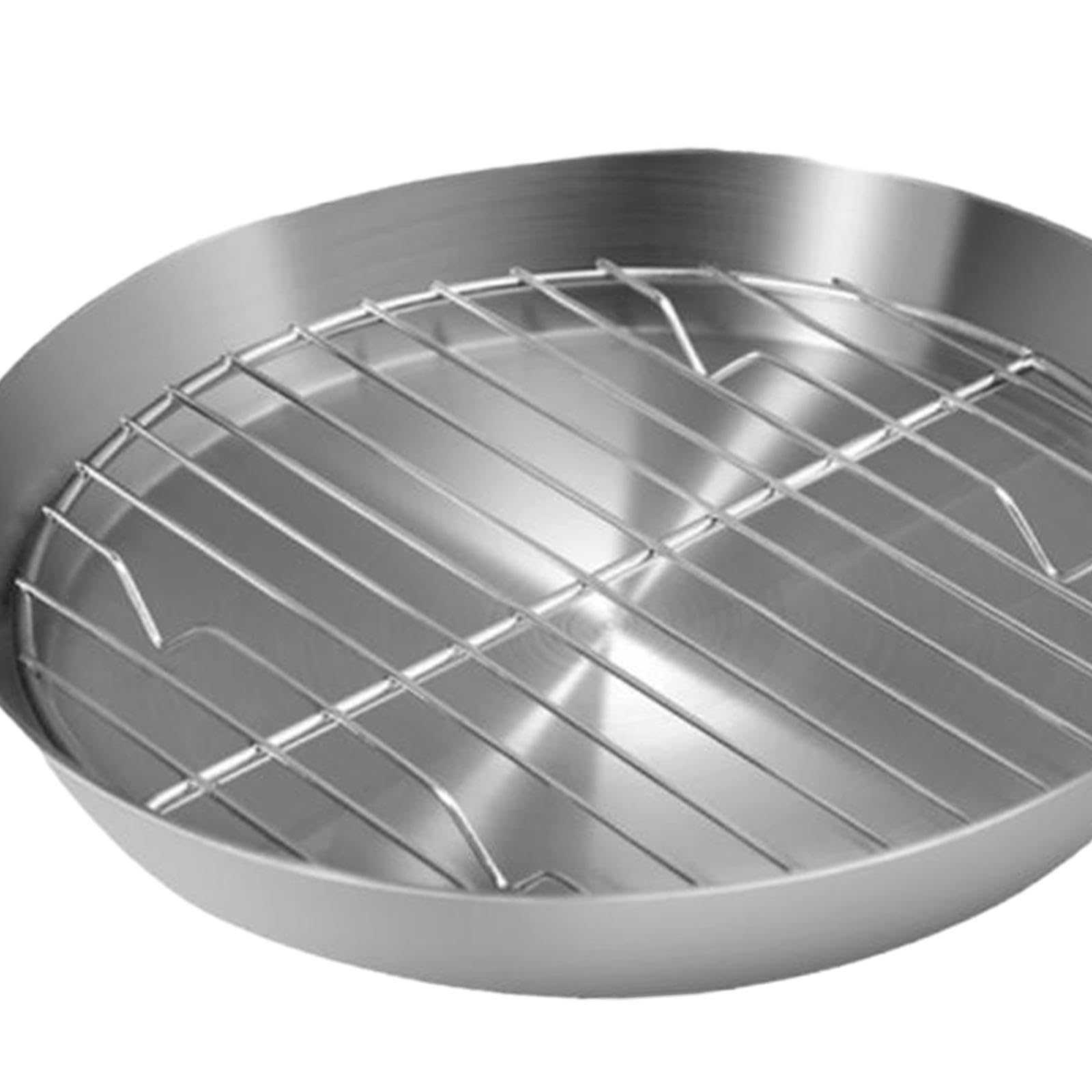 Enakshi Baking Tray with Rack Set Easy Clean Thick Cookie Pan for Cooking Bread Meat 16cm|Home & Garden