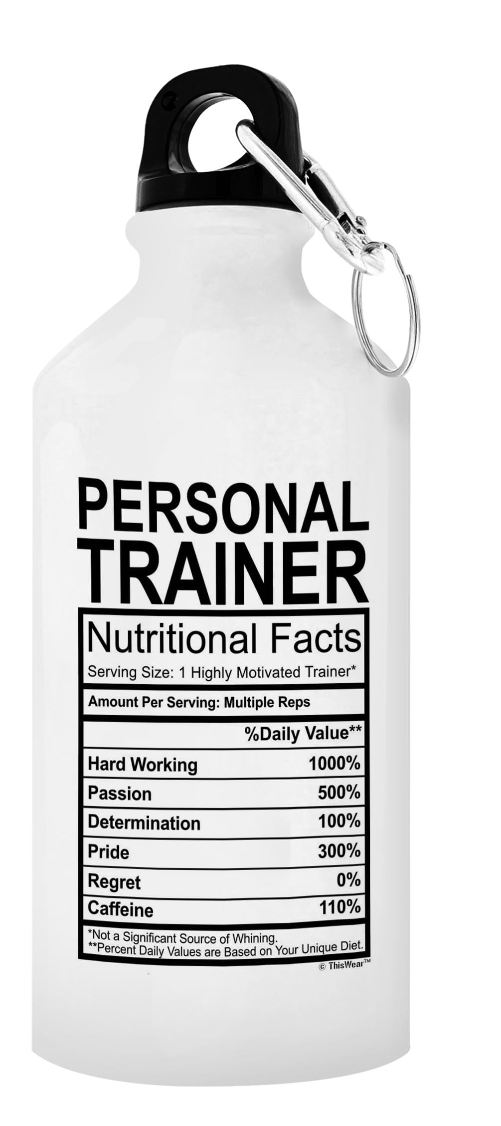 Thiswear Personal Trainer Gifts For Women Personal Trainer Nutritional Facts Personal Trainer Gift Ideas Gift 20-Oz Aluminum Wat