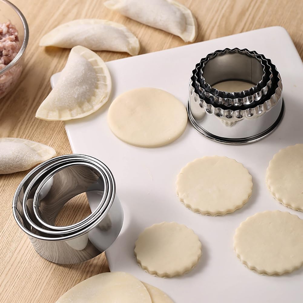 Biscuit Cutters Set, Round Cookie Cutters, Stainless Steel Dumpling Cutters,Cake Pastry Cutters,Scone Cutters Molds For Cooking
