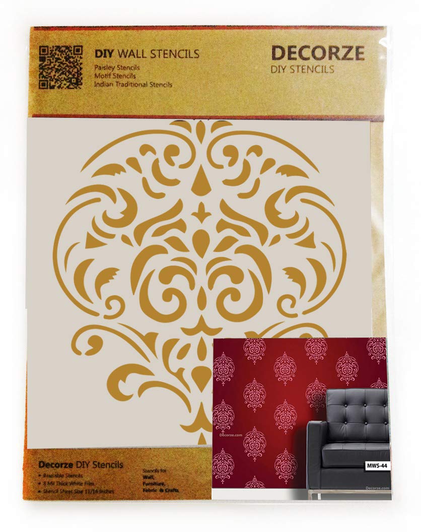 Design In Decorze Motif Wall Paintings Stencil, 30X40 Cm